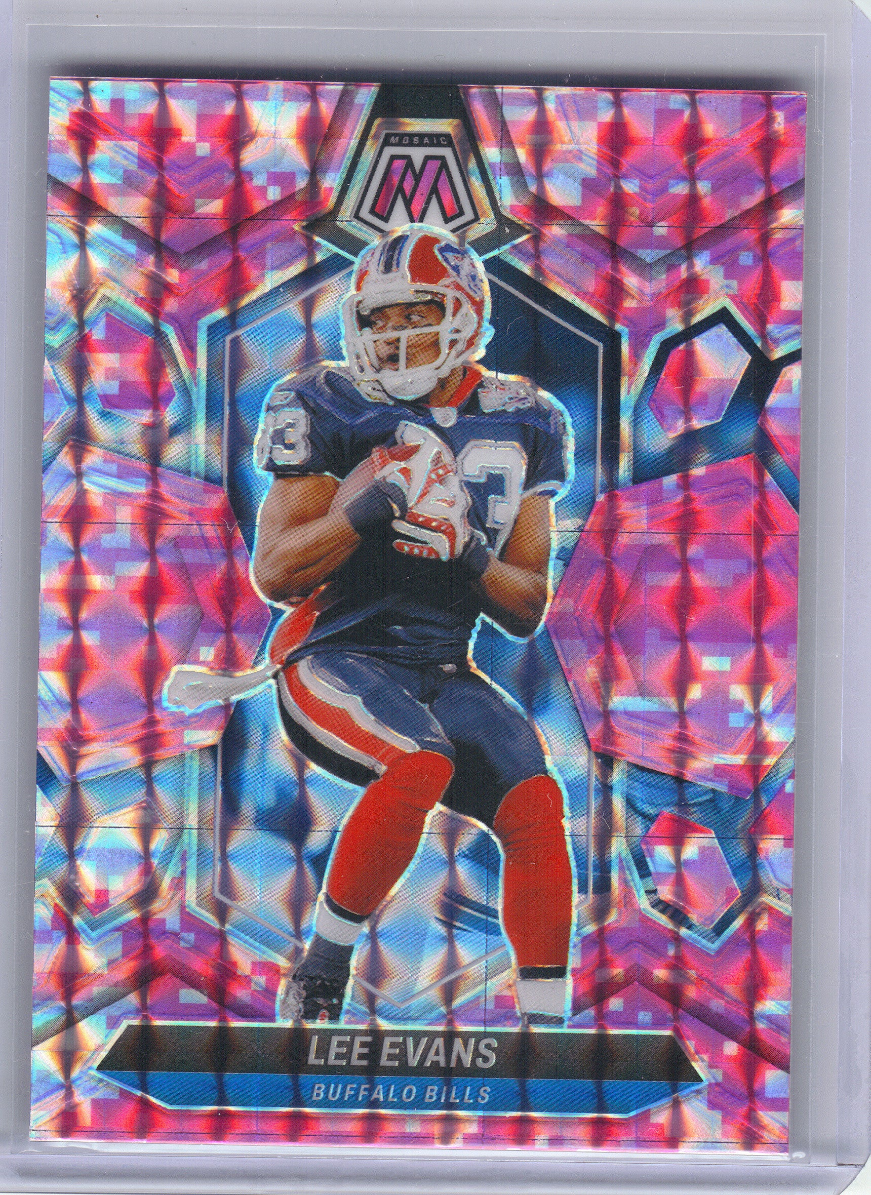 2024 Panini Mosaic #246 Lee Evans Mosaic Camo Pink Buffalo Bills