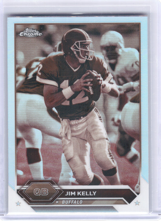 2023 Topps Composite #46 Jim Kelly Topps Chrome Sepia Refractor Buffalo Bills