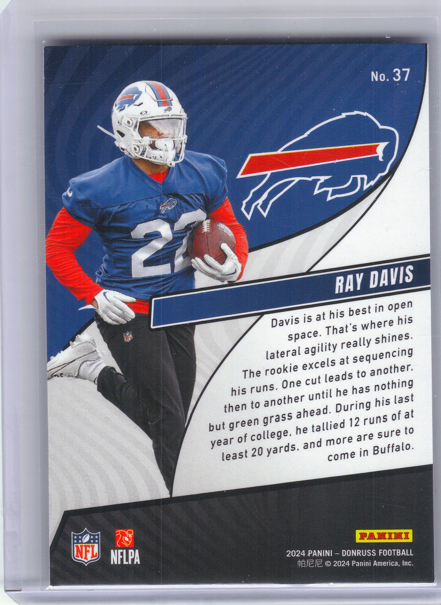 2024 Donruss #37 Ray Davis Rookie Revolution Buffalo Bills