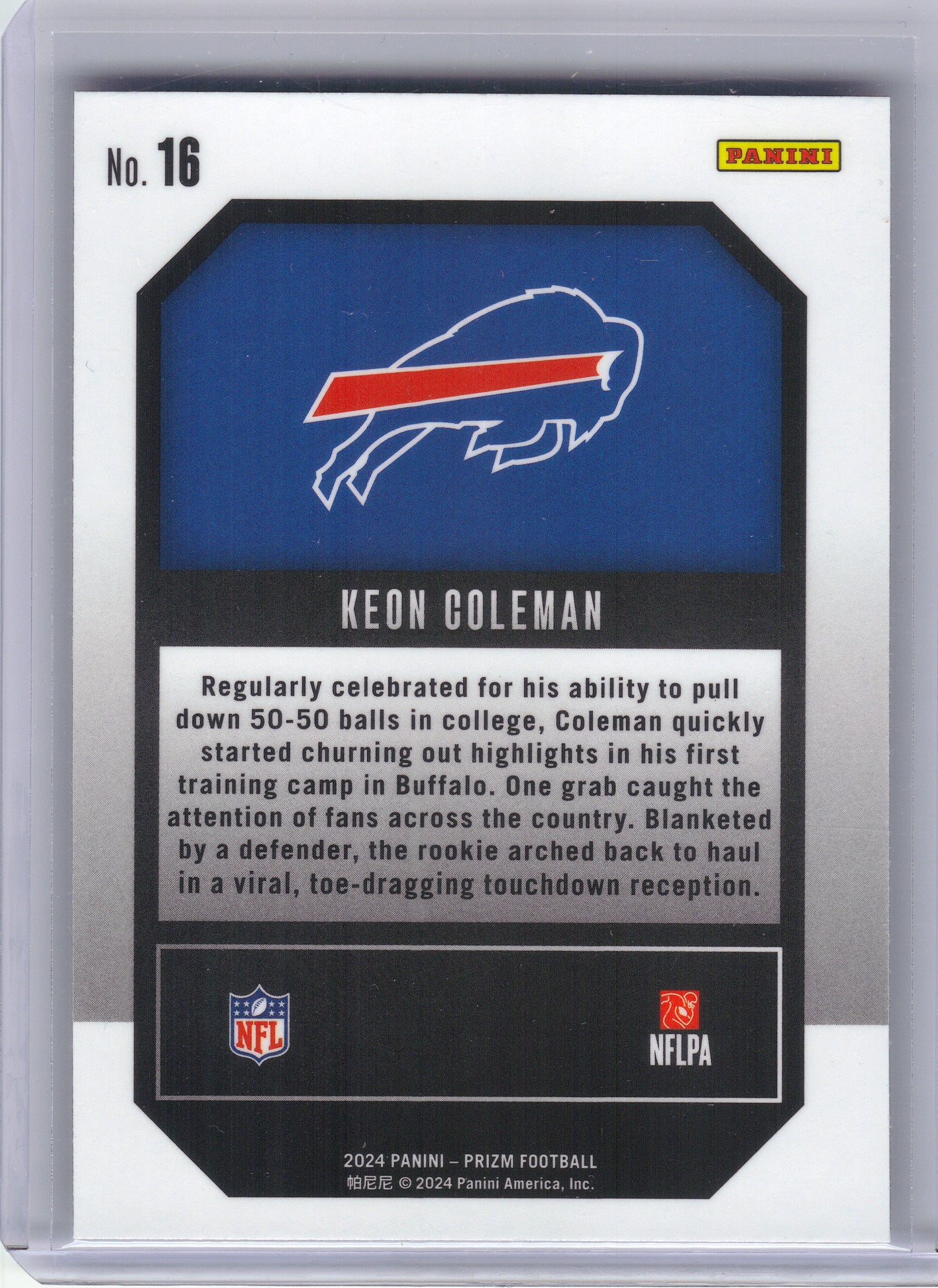 2024 Panini Prizm #16 Keon Coleman Emergent Buffalo Bills