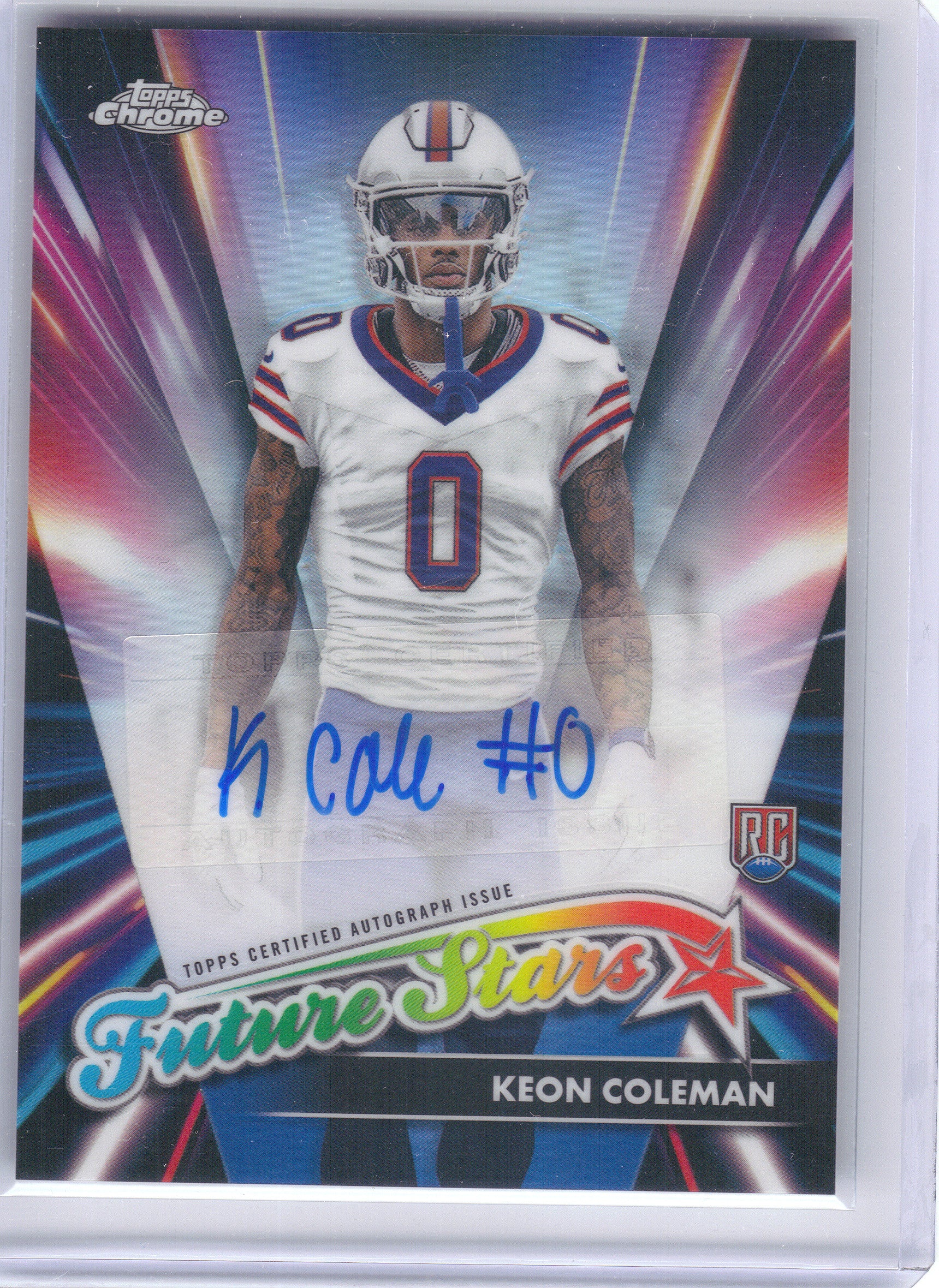 2024 Topps Chrome #FSA-KC Keon Coleman Future Stars Autographs Buffalo Bills AU