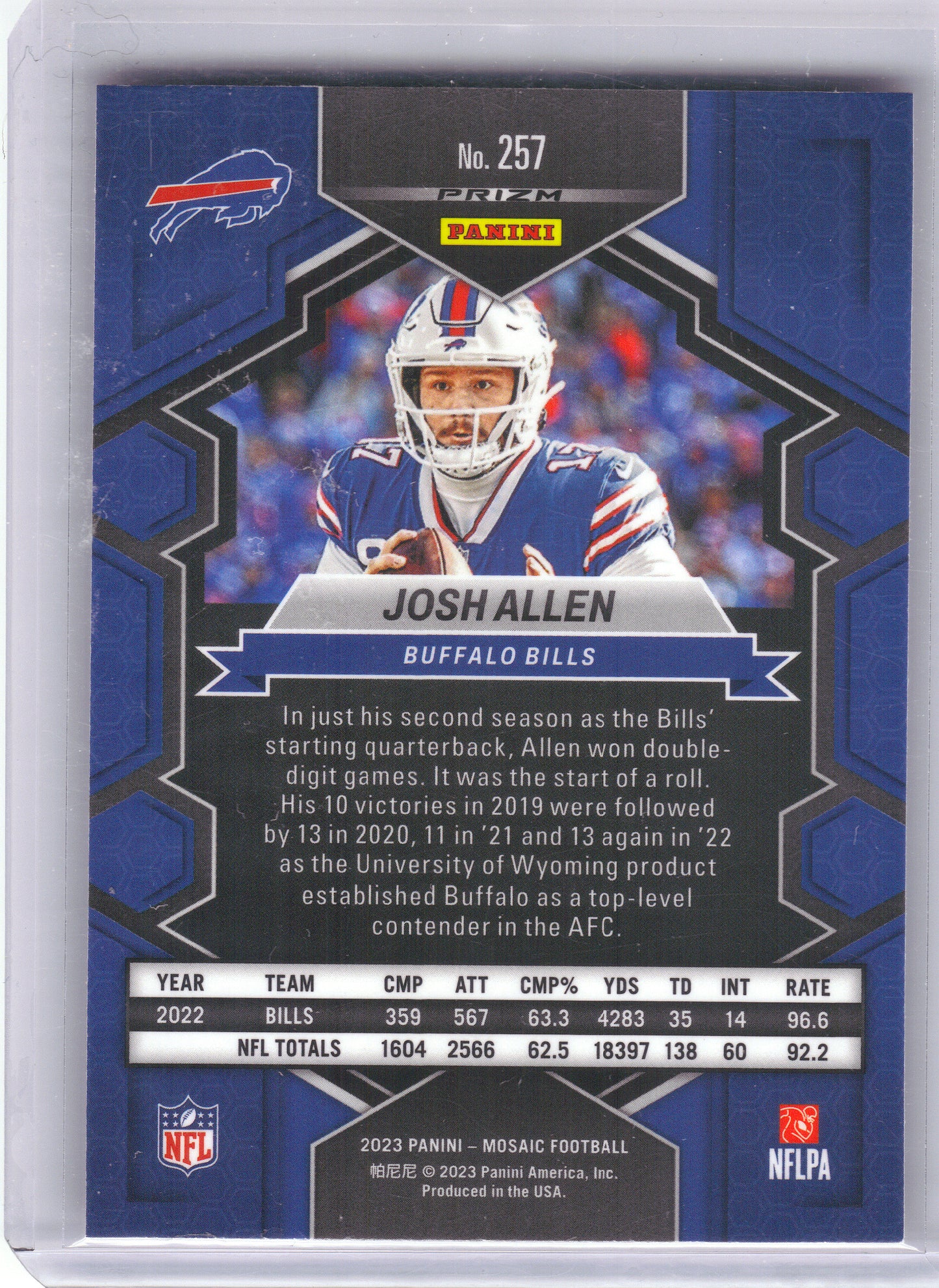 2023 Panini Mosaic #257 Josh Allen Camo Pink Mosaic Buffalo Bills