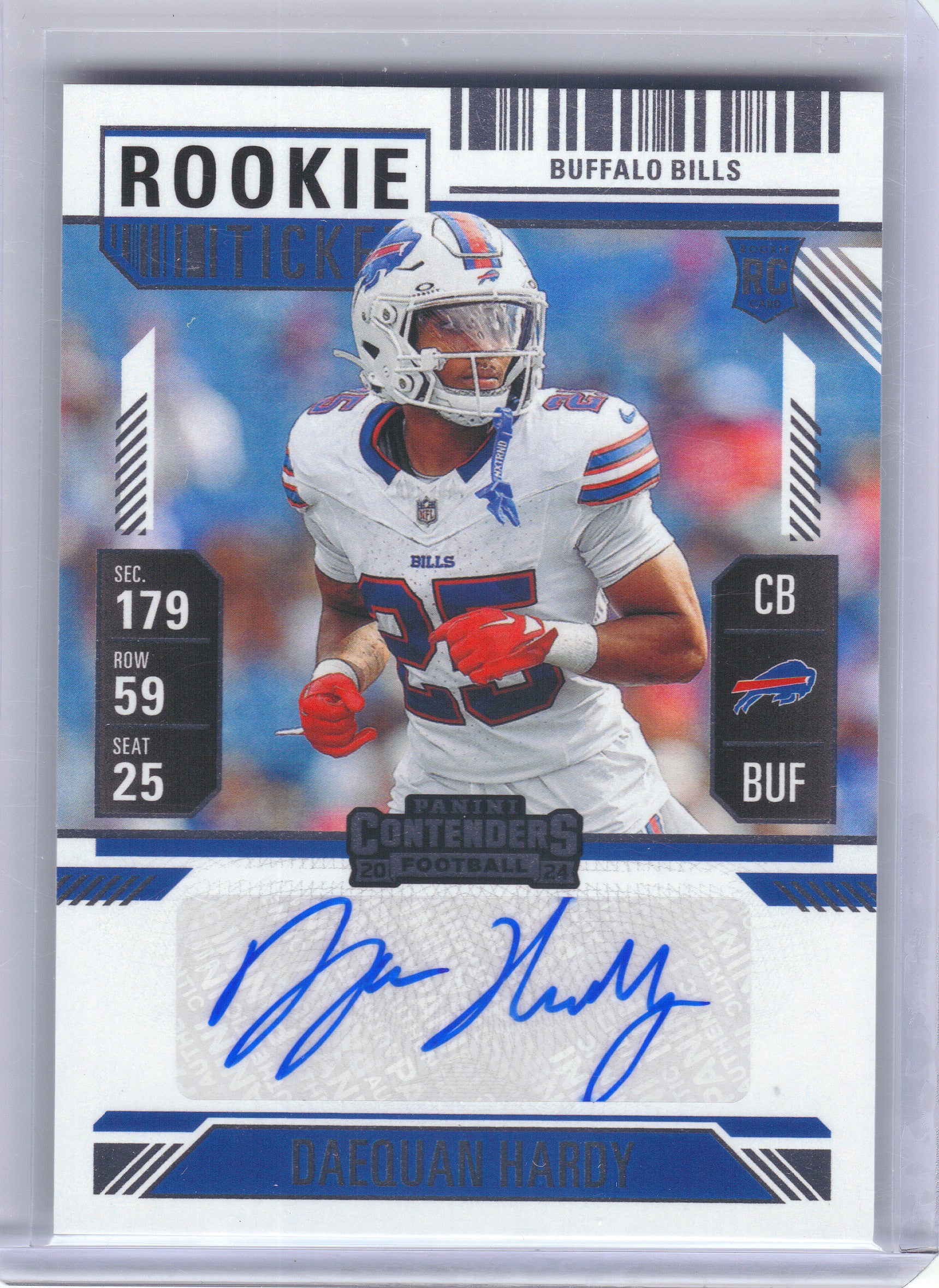 2024 Panini Contenders #236 Daequan Hardy Buffalo Bills RC,AU