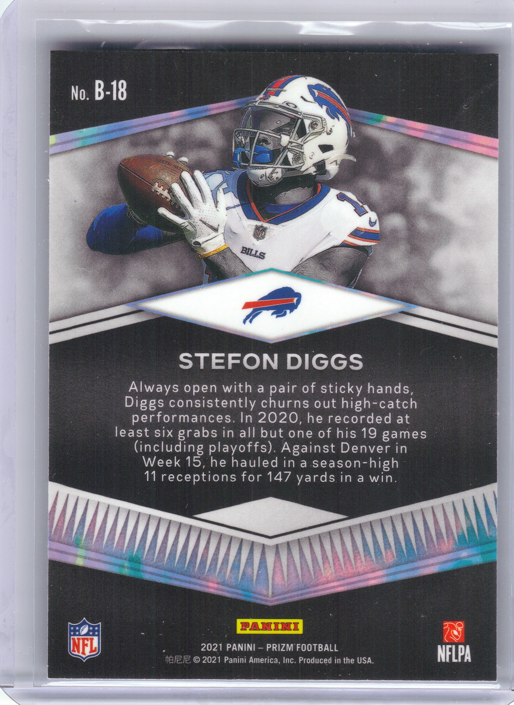 2021 Panini Prizm #B-18 Stefon Diggs Brilliance Buffalo Bills
