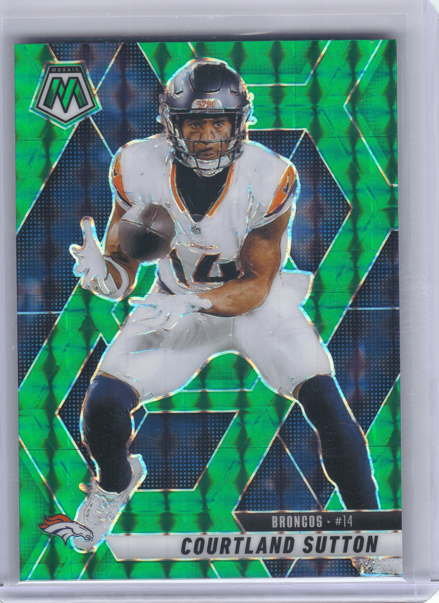 2025 Panini Mosaic #64 Courtland Sutton Mosaic Green Denver Broncos