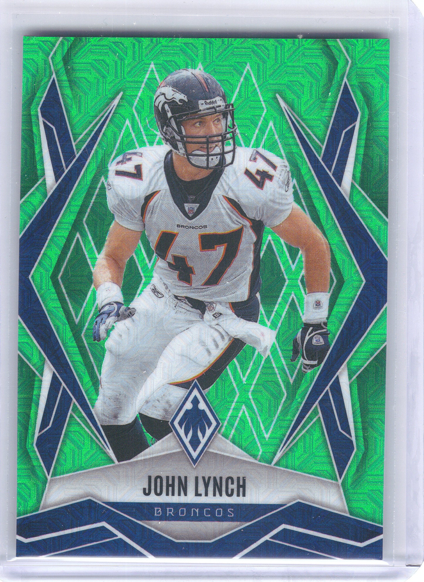 2025 Panini Phoenix #131 John Lynch Lime Green Mojo Prizm #/75 Denver Broncos SN