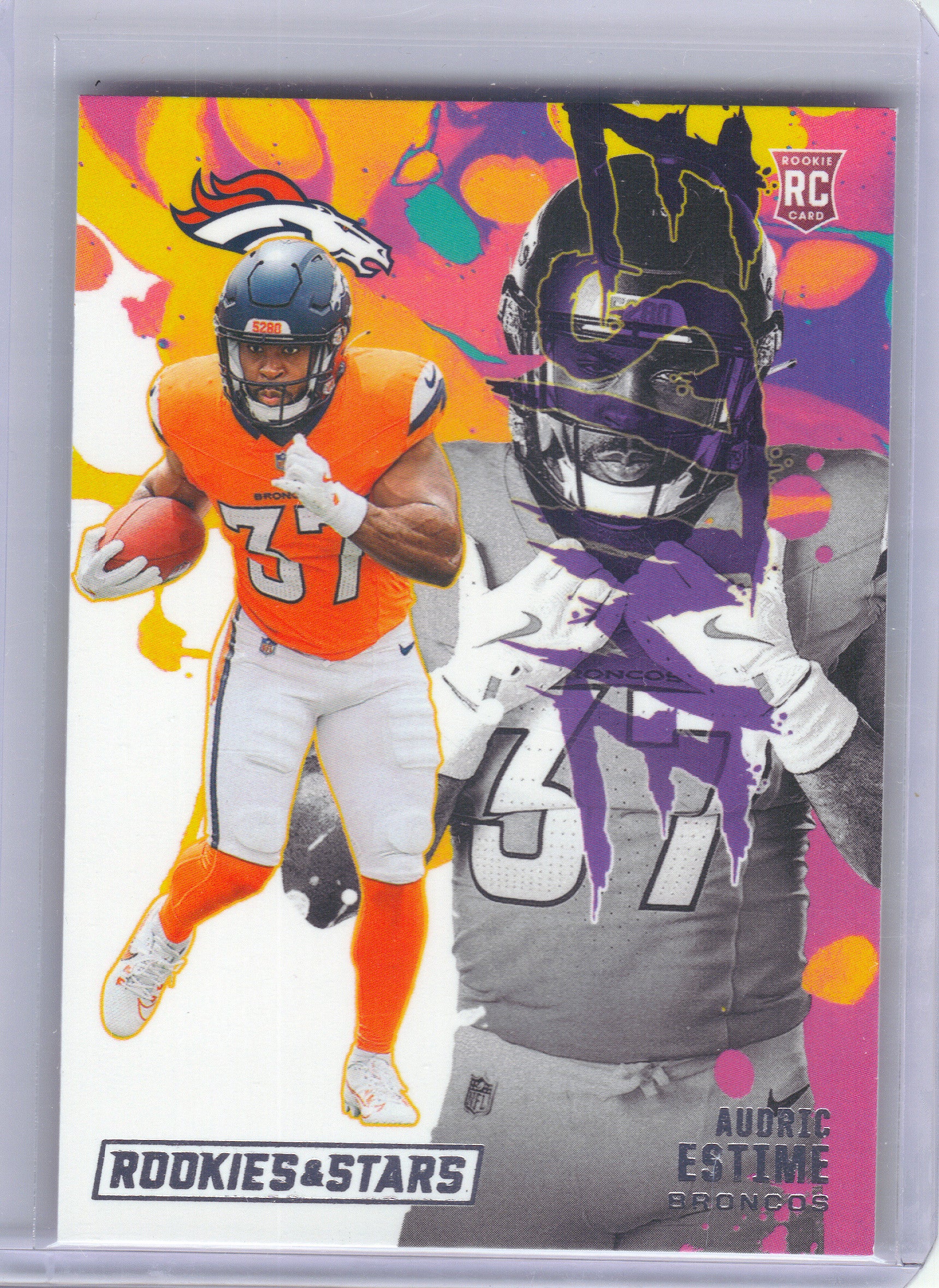 2024 Panini Rookies & Stars #RE-AEE Audric Estime Rookie Exclusive Denver Broncos