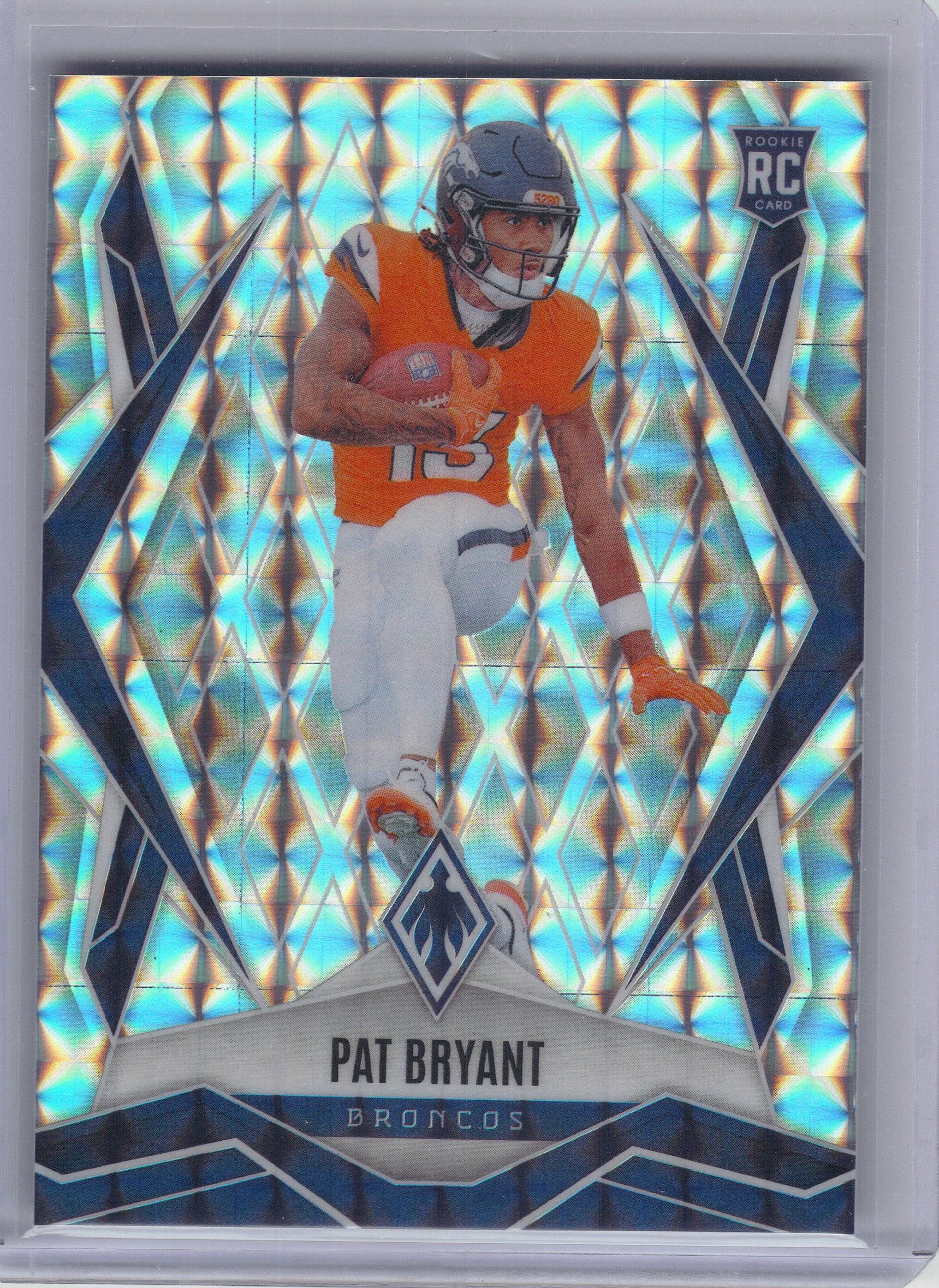 2025 Panini Phoenix #184 Pat Bryant Silver Pyramids Prizm Denver Broncos RC