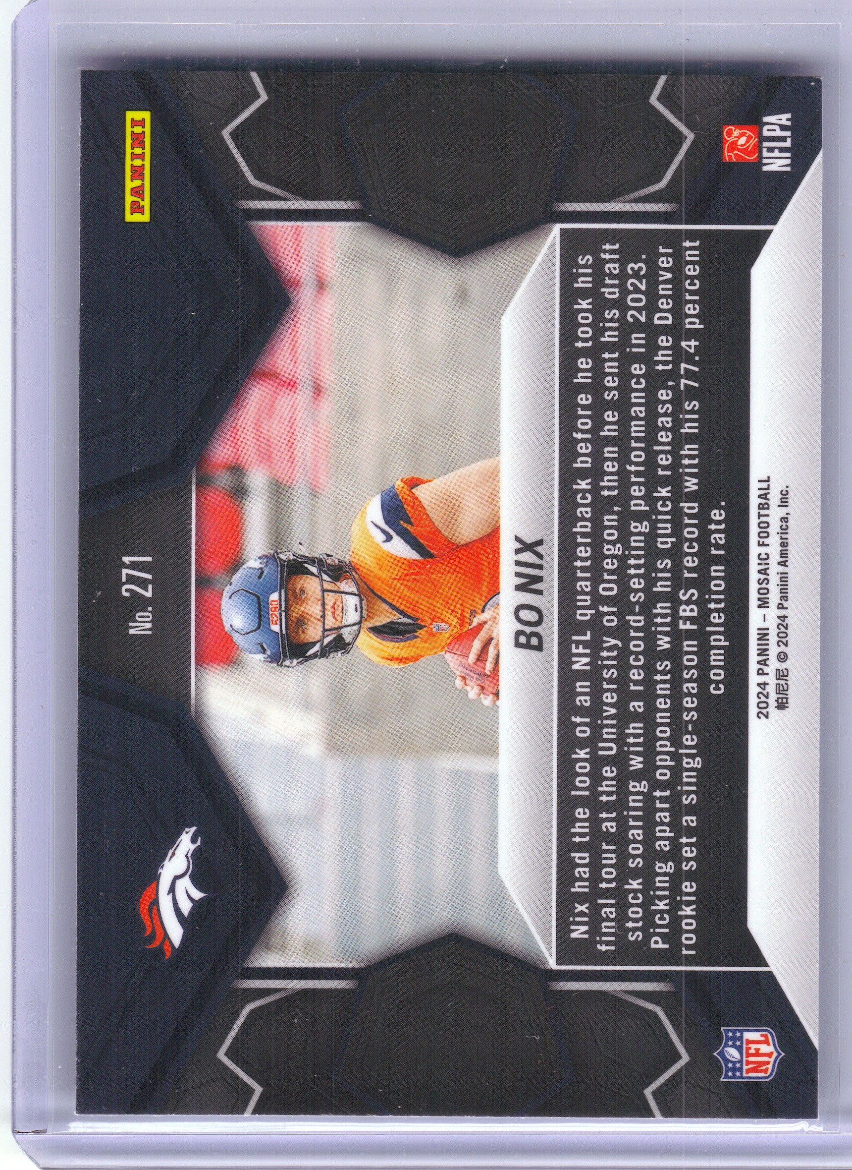 2024 Panini Mosaic #271 Bo Nix Denver Broncos