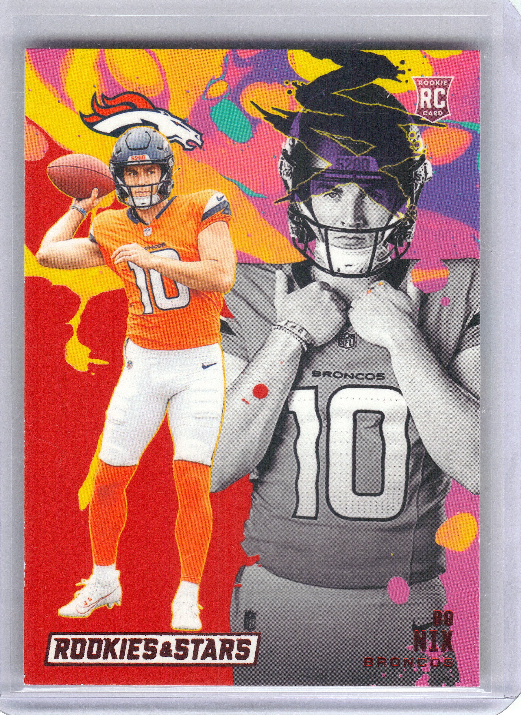 2024 Panini Rookies & Stars #RE-BNX Bo Nix Rookie Exclusive Longevity Denver Broncos