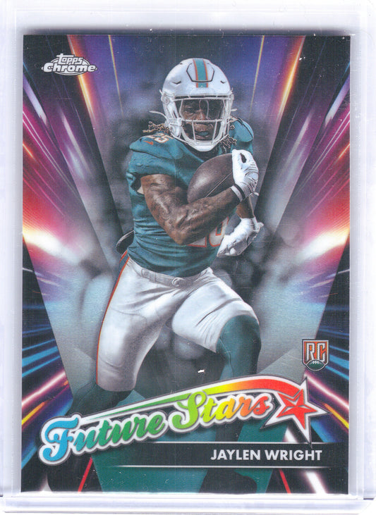 2024 Topps Chrome #FS-21 Jaylen Wright Future Stars Refractor Miami Dolphins