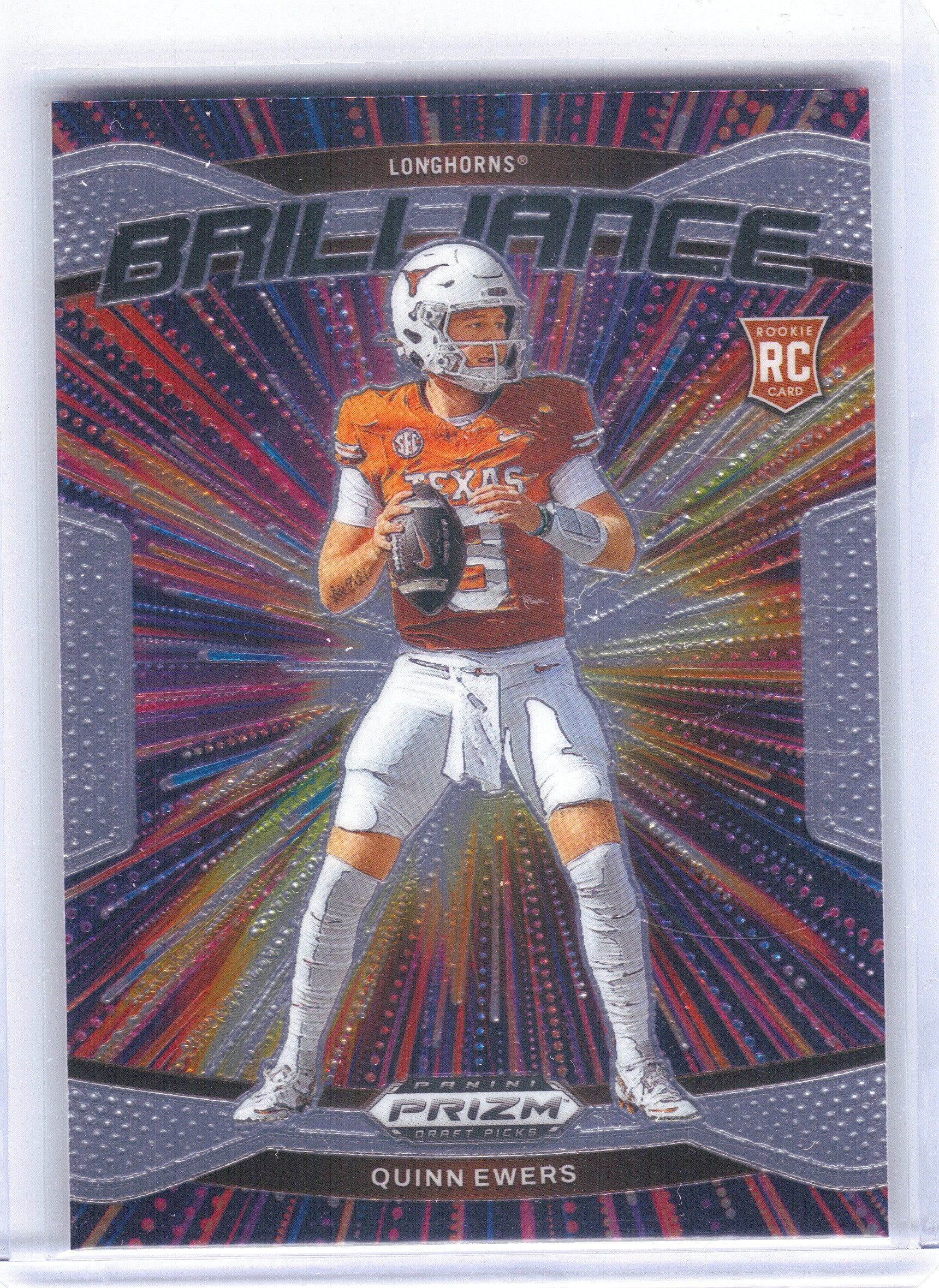 2025 Panini Prizm Draft Picks #15 Quinn Ewers Brilliance Texas Longhorns