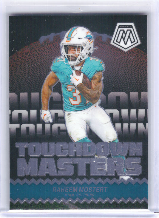2024 Panini Mosaic #TM-RMT Raheem Mostert Touchdown Masters Miami Dolphins