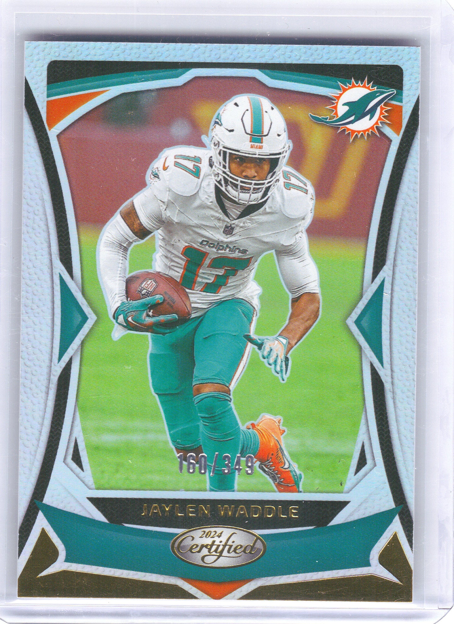 2024 Panini Certified #56 Jaylen Waddle Mirror #/349 Miami Dolphins SN