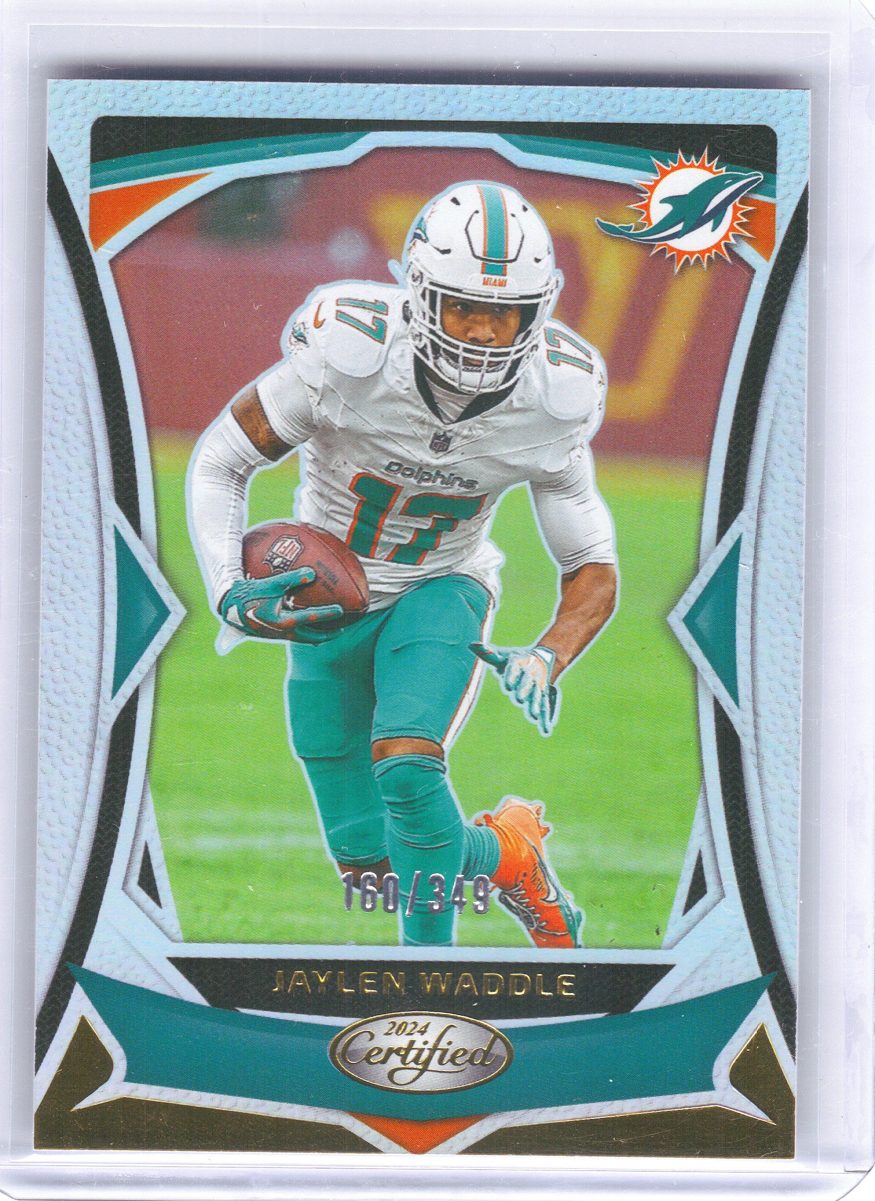 2024 Panini Certified #56 Jaylen Waddle Mirror #/349 Miami Dolphins SN