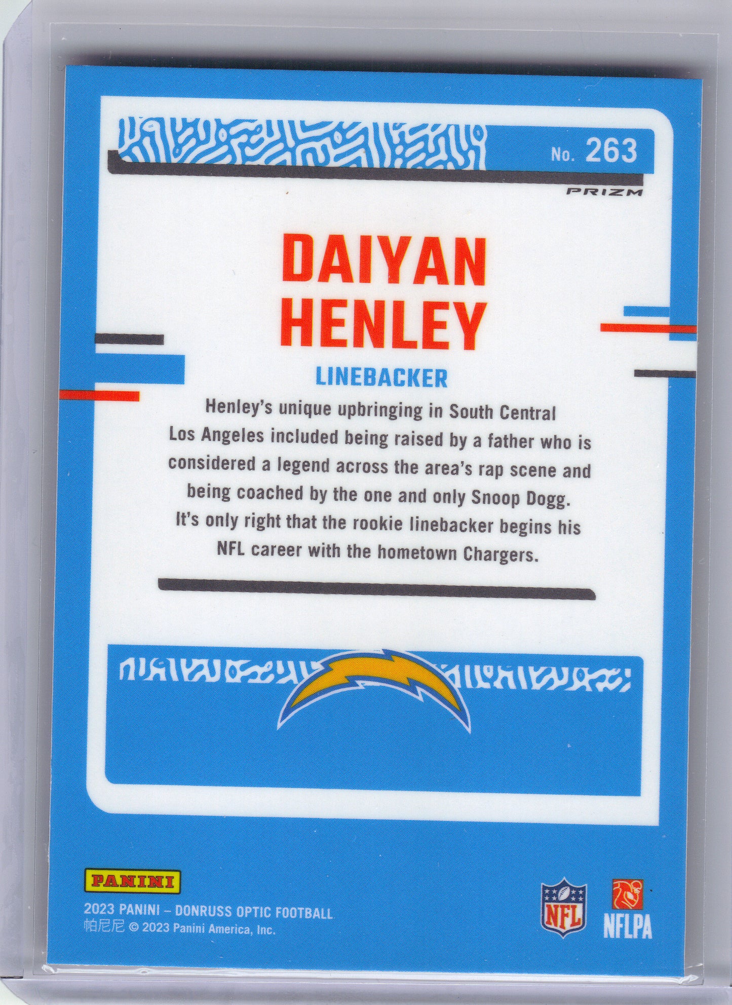 2023 Donruss Optic #263 Daiyan Henley Red Mojo Los Angeles Chargers RC