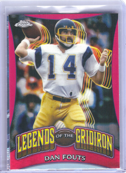 2024 Topps Chrome #LOG-9 Dan Fouts Legends of the Gridiron Pink Refractor San Diego Chargers
