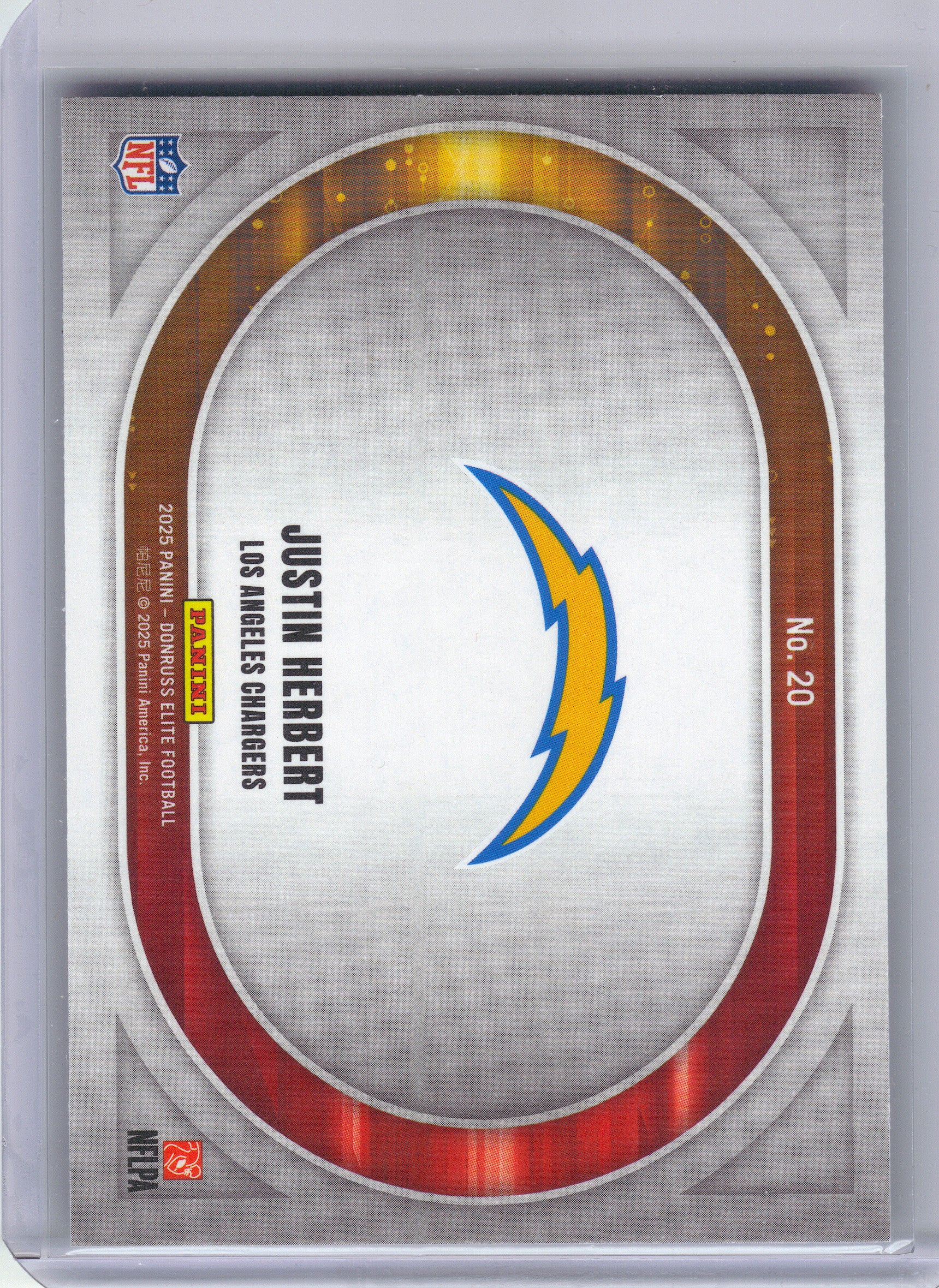 2025 Donruss Elite #20 Justin Herbert Full Throttle Green Los Angeles Chargers
