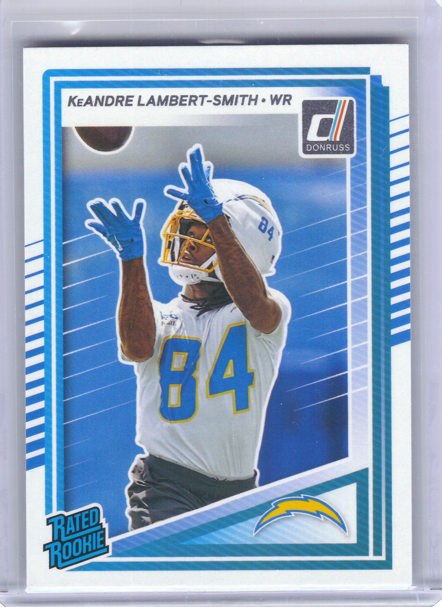 2025 Donruss #367 KeAndre Lambert-Smith Press Proofs Purple Los Angeles Chargers RC
