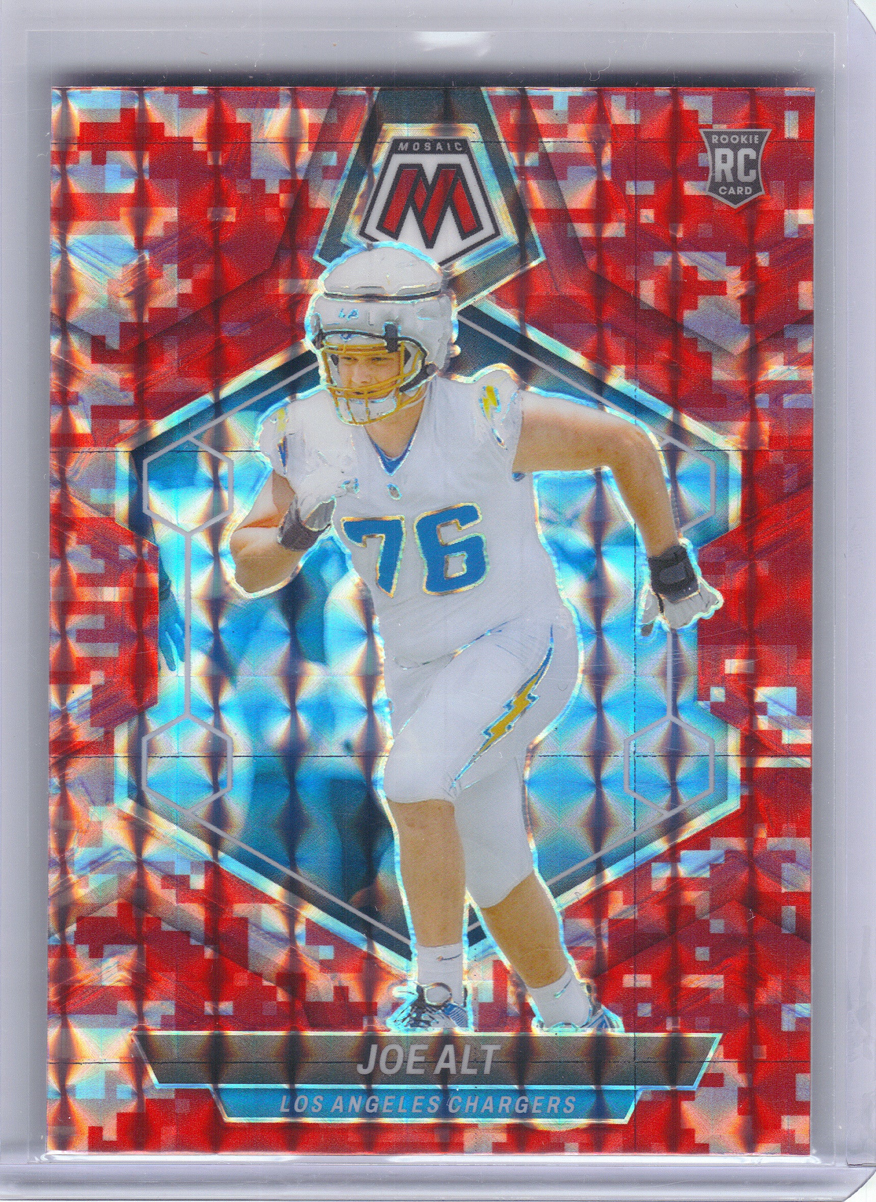 2024 Panini Mosaic #305 Joe Alt Mosaic Camo Red Los Angeles Chargers