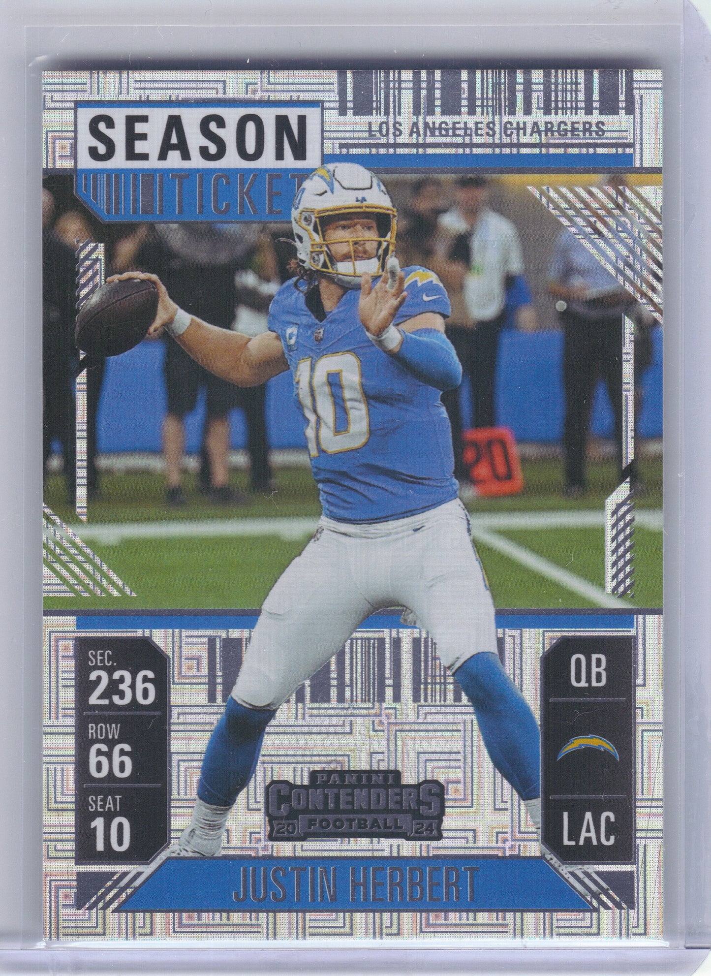 2024 Panini Contenders #55 Justin Herbert Retail Mojo Los Angeles Chargers