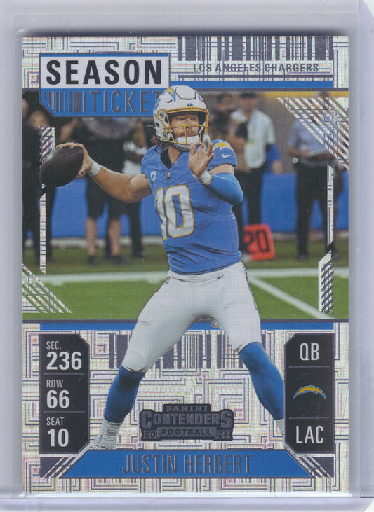 2024 Panini Contenders #55 Justin Herbert Retail Mojo Los Angeles Chargers