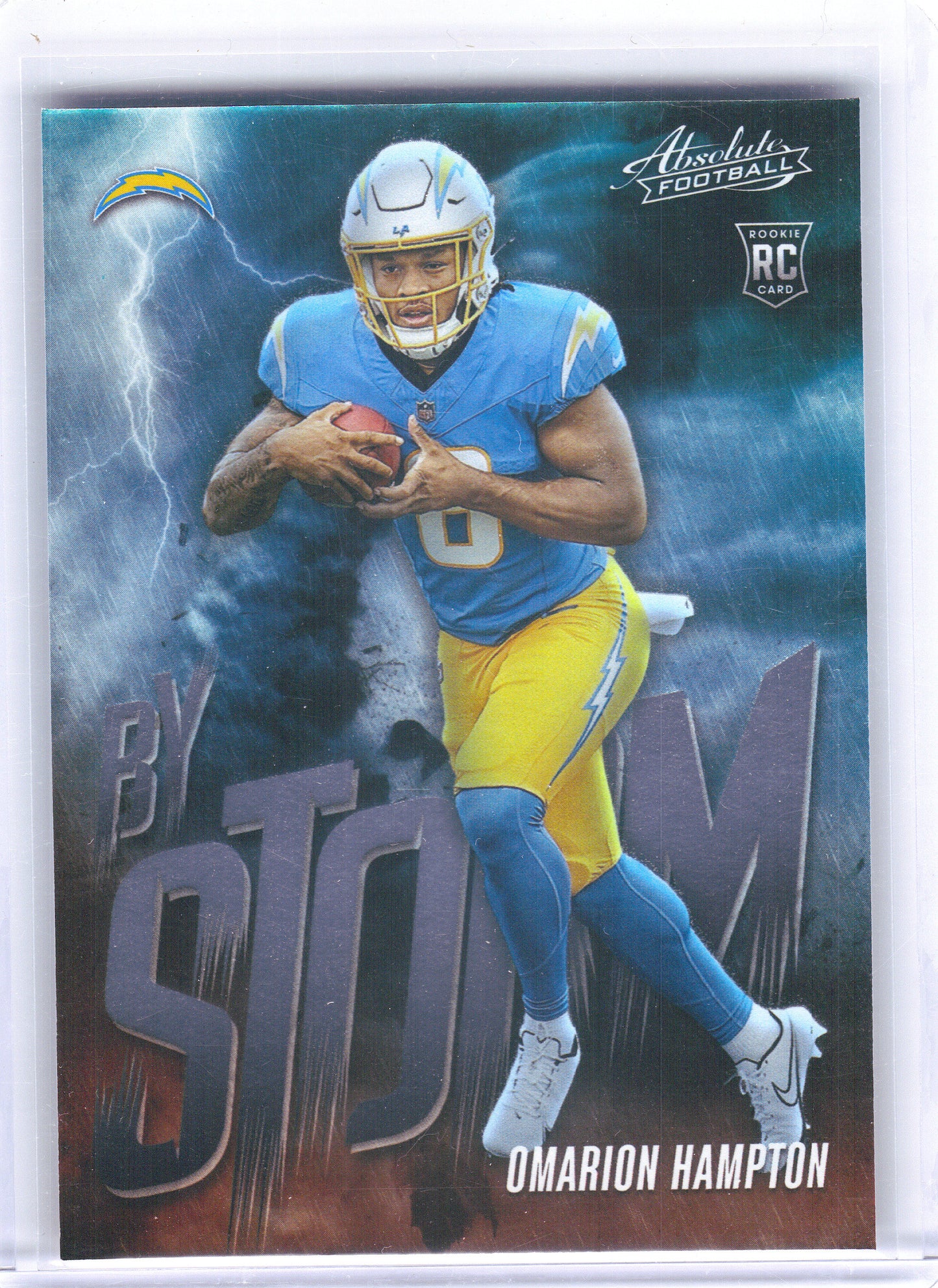 2025 Panini Absolute #12 Omarion Hampton By Storm Los Angeles Chargers