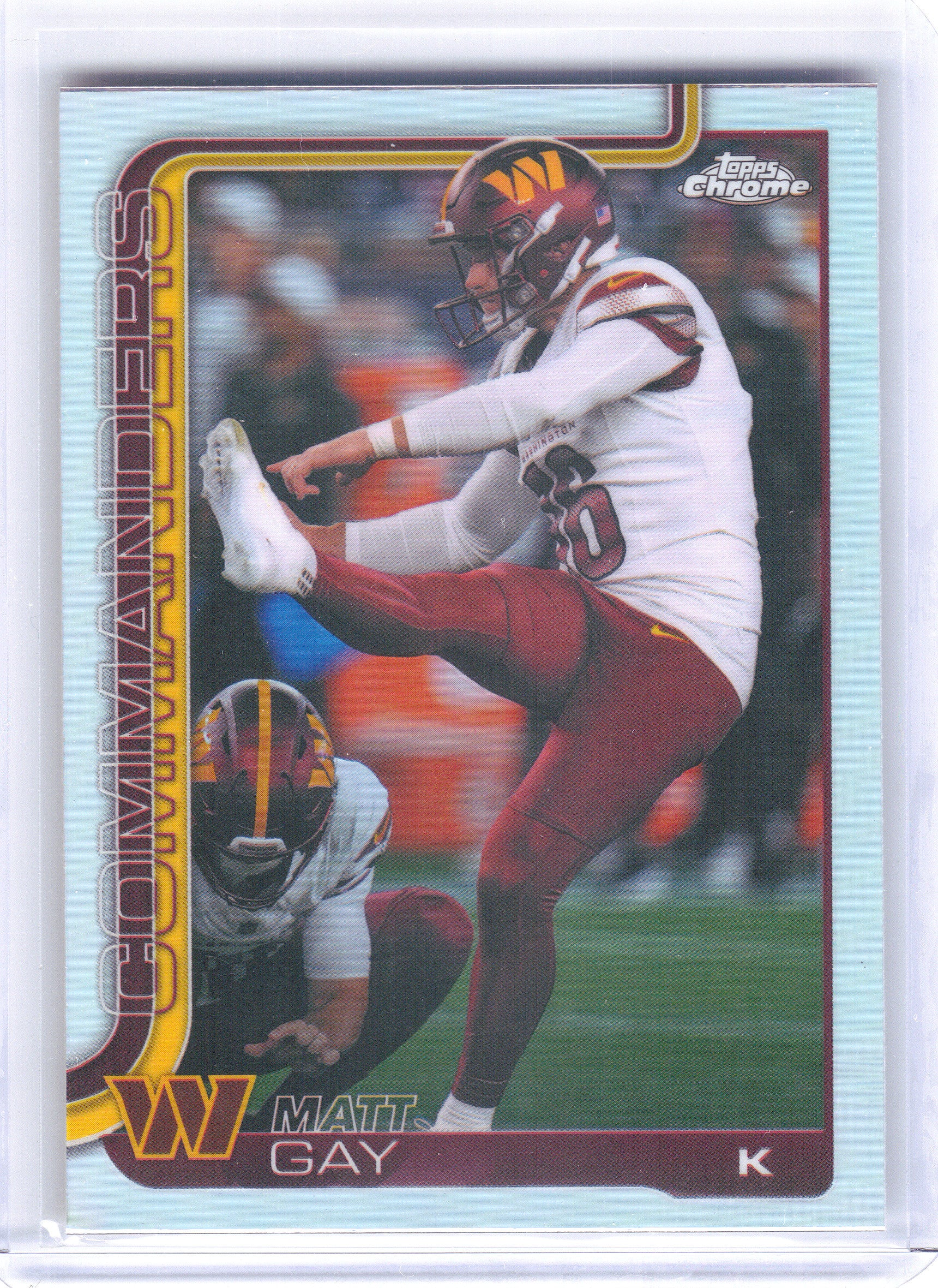 2025 Topps Chrome #300 Matt Gay Refractor Washington Commanders