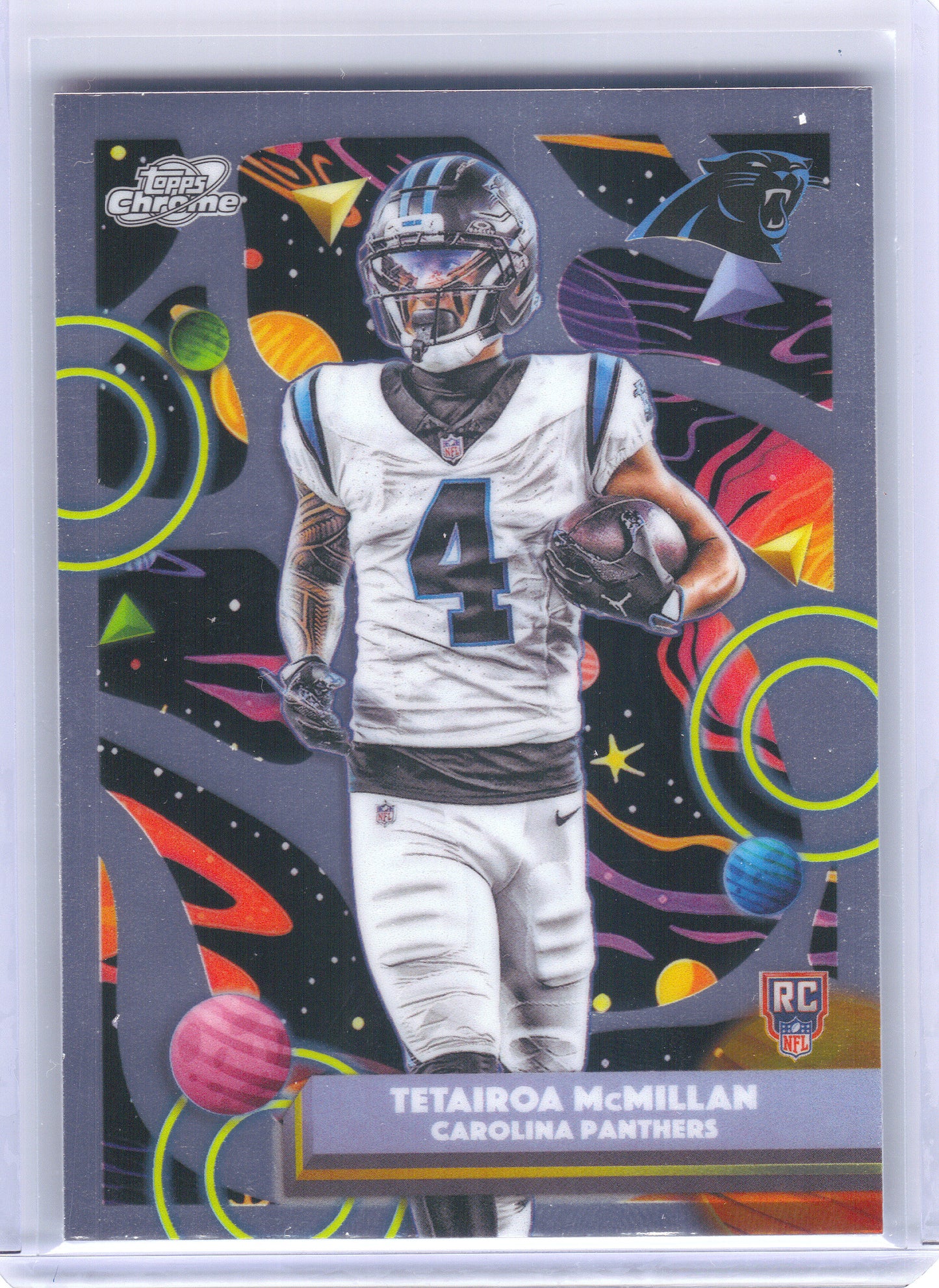 2025 Topps Chrome Cosmic #113 Tetairoa McMillan Carolina Panthers RC