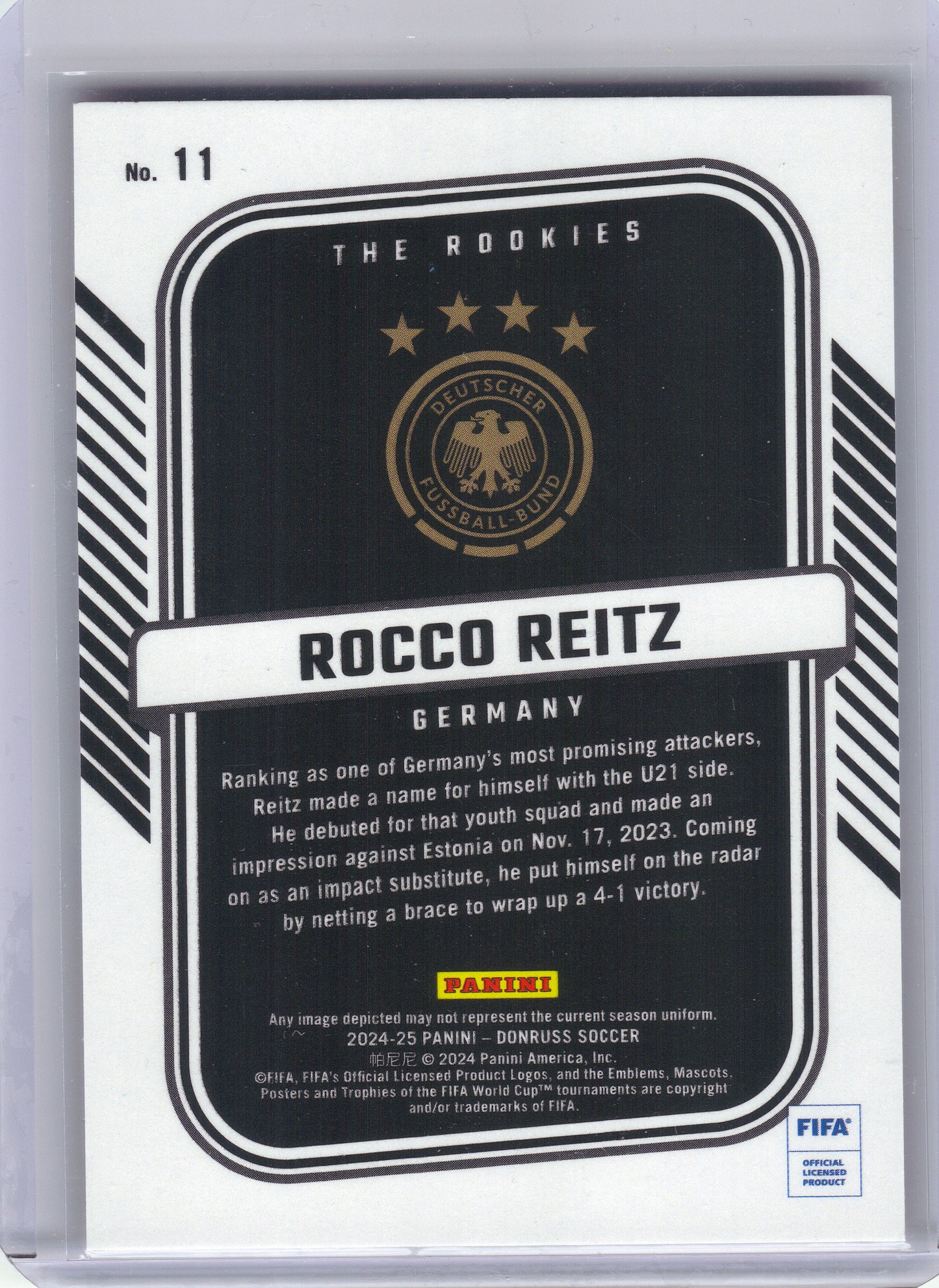 2024-25 Donruss #11 Rocco Reitz The Rookies Red Germany