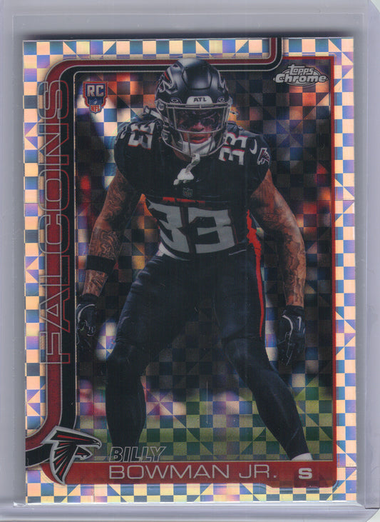 2025 Topps Chrome #344 Billy Bowman Jr. X-Fractor Atlanta Falcons RC