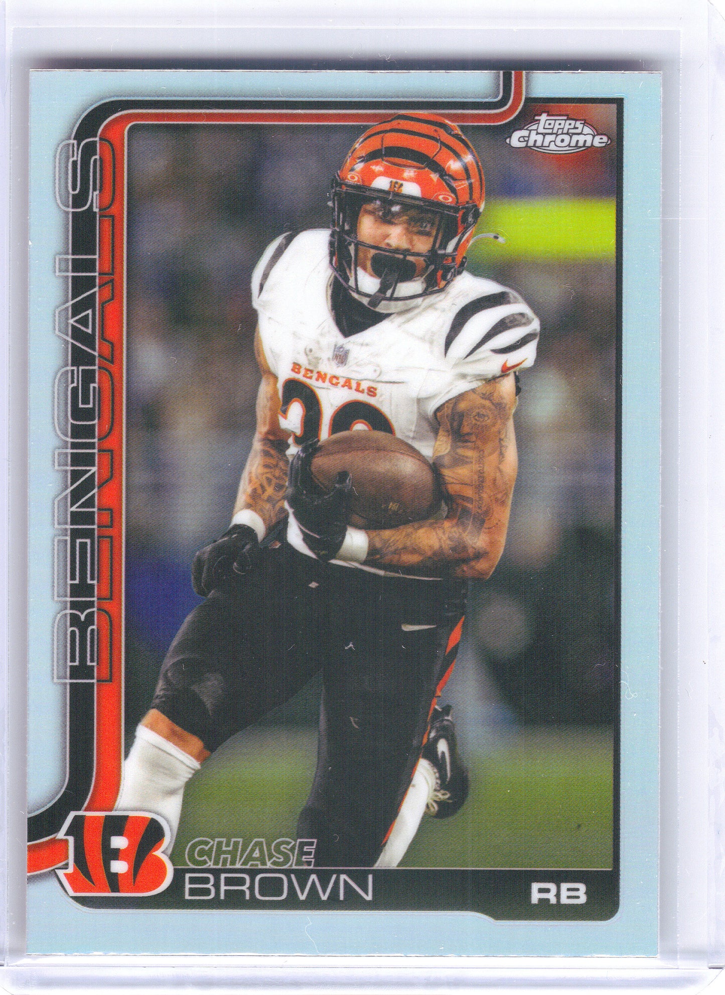 2025 Topps Chrome #62 Chase Brown Refractor Cincinnati Bengals