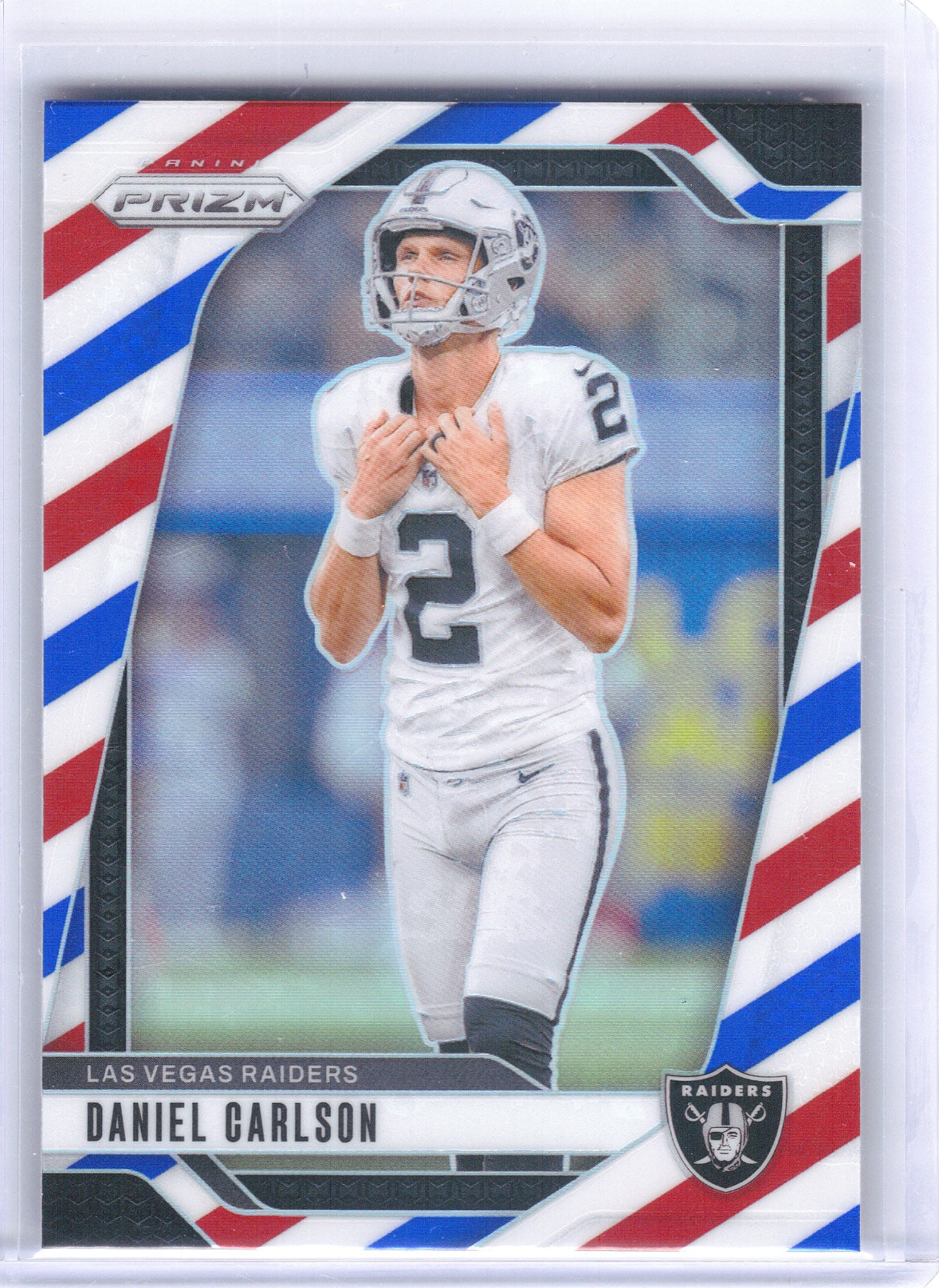 Daniel Carlson Las Vegas Raiders 2024 Panini Prizm - Red White and Blue #153