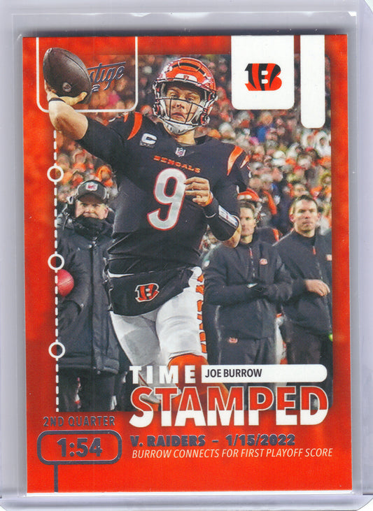 2022 Panini Prestige #TS-3 Joe Burrow Time Stamped Cincinnati Bengals