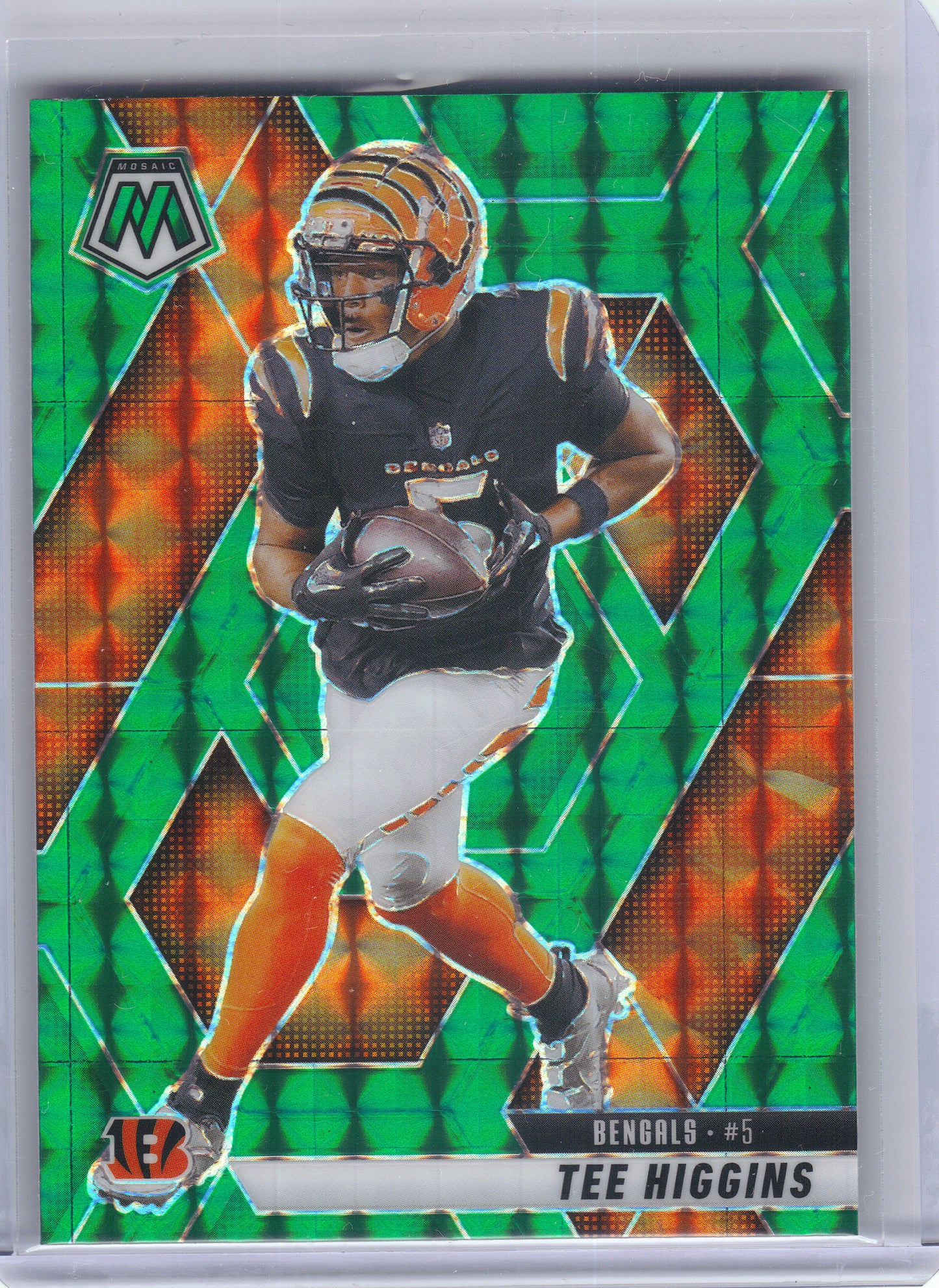 2025 Panini Mosaic #246 Tee Higgins Mosaic Green Cincinnati Bengals