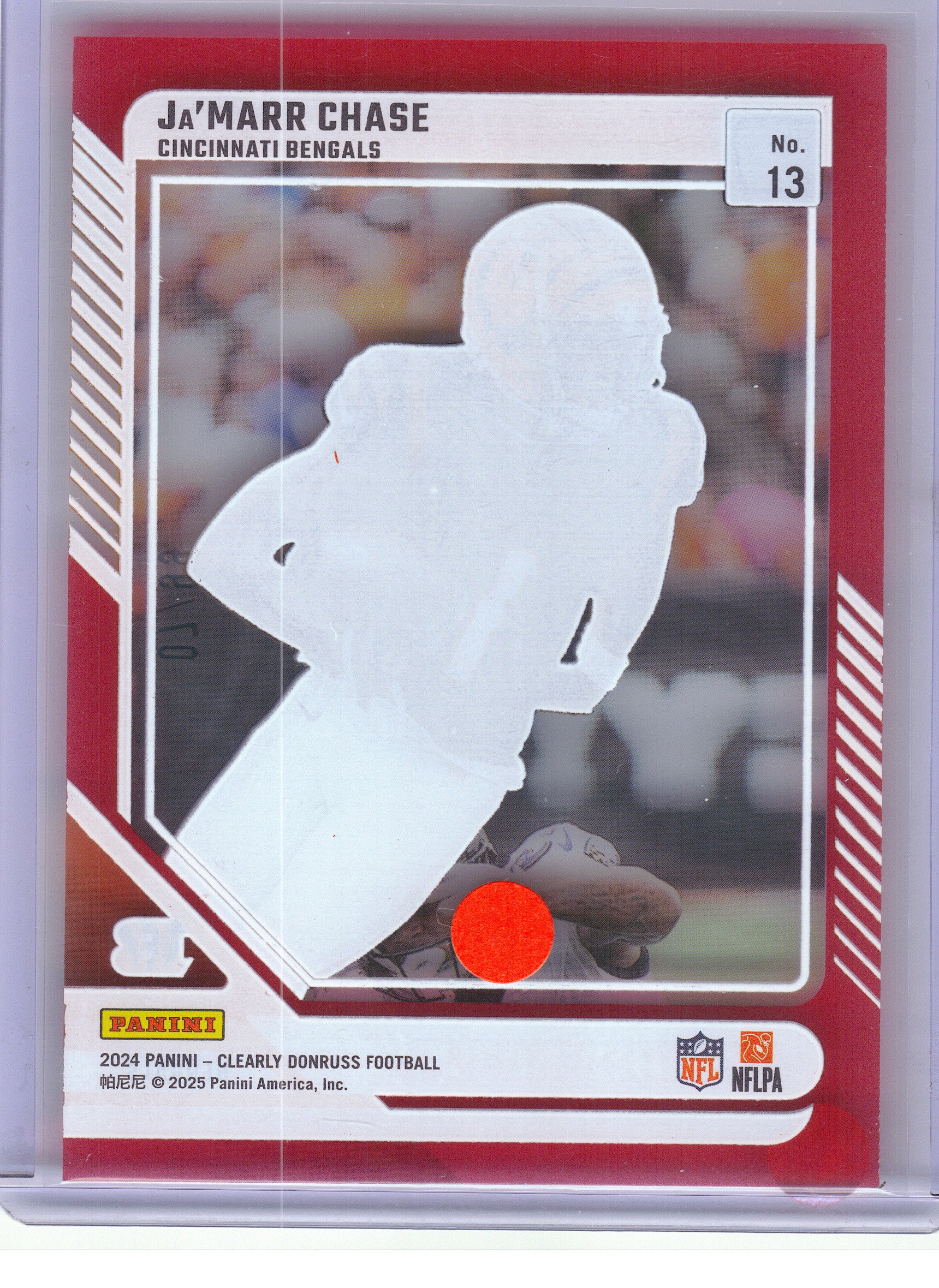 2024 Clearly Donruss #13 Ja'Marr Chase Red #/99 Cincinnati Bengals SN