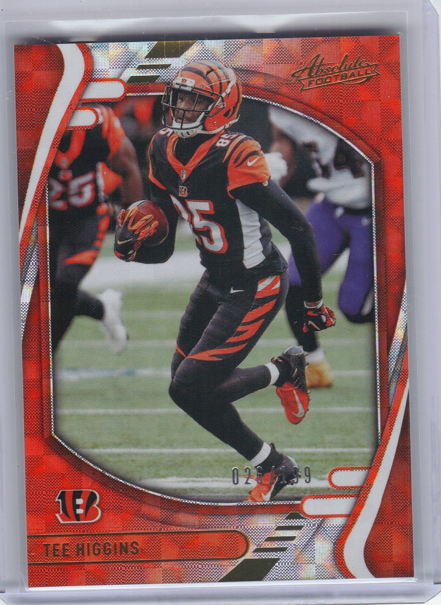 2021 Panini Absolute #44 Tee Higgins Orange Mosaic #/199 Cincinnati Bengals SN