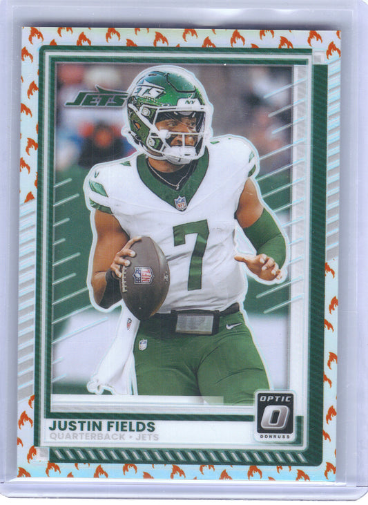 2025 Donruss Optic #167 Justin Fields Fire New York Jets