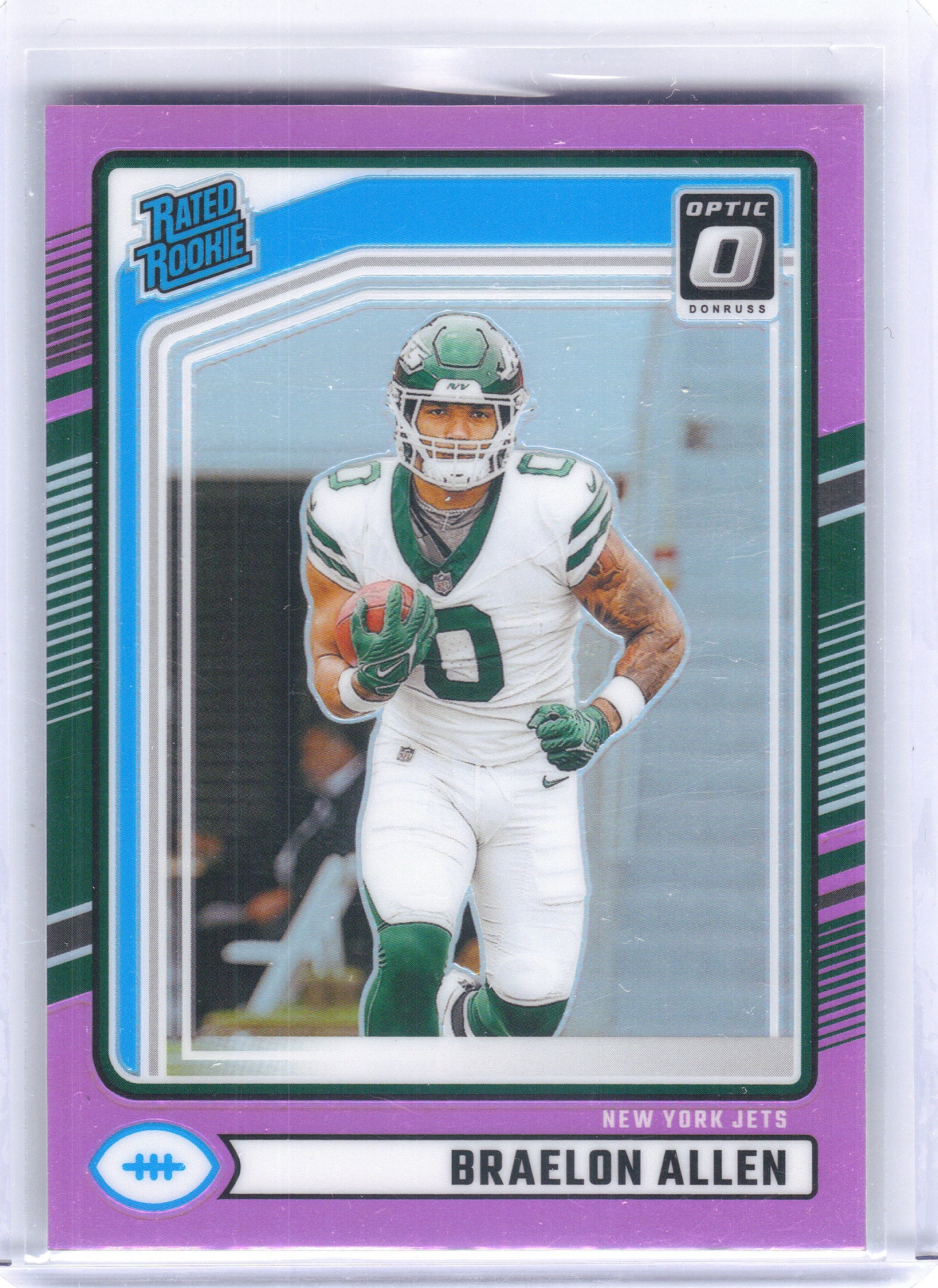 2024 Donruss #306 Braelon Allen Optic Rated Rookies Preview Pink New York Jets RC
