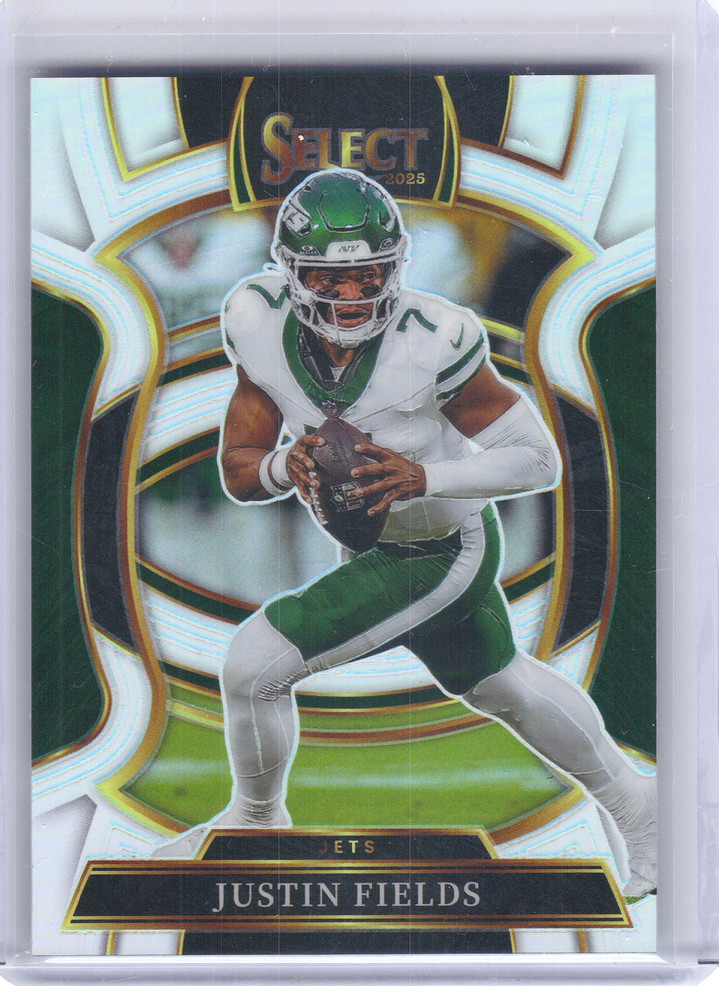2025 Panini Select #75 Justin Fields Silver Prizm New York Jets