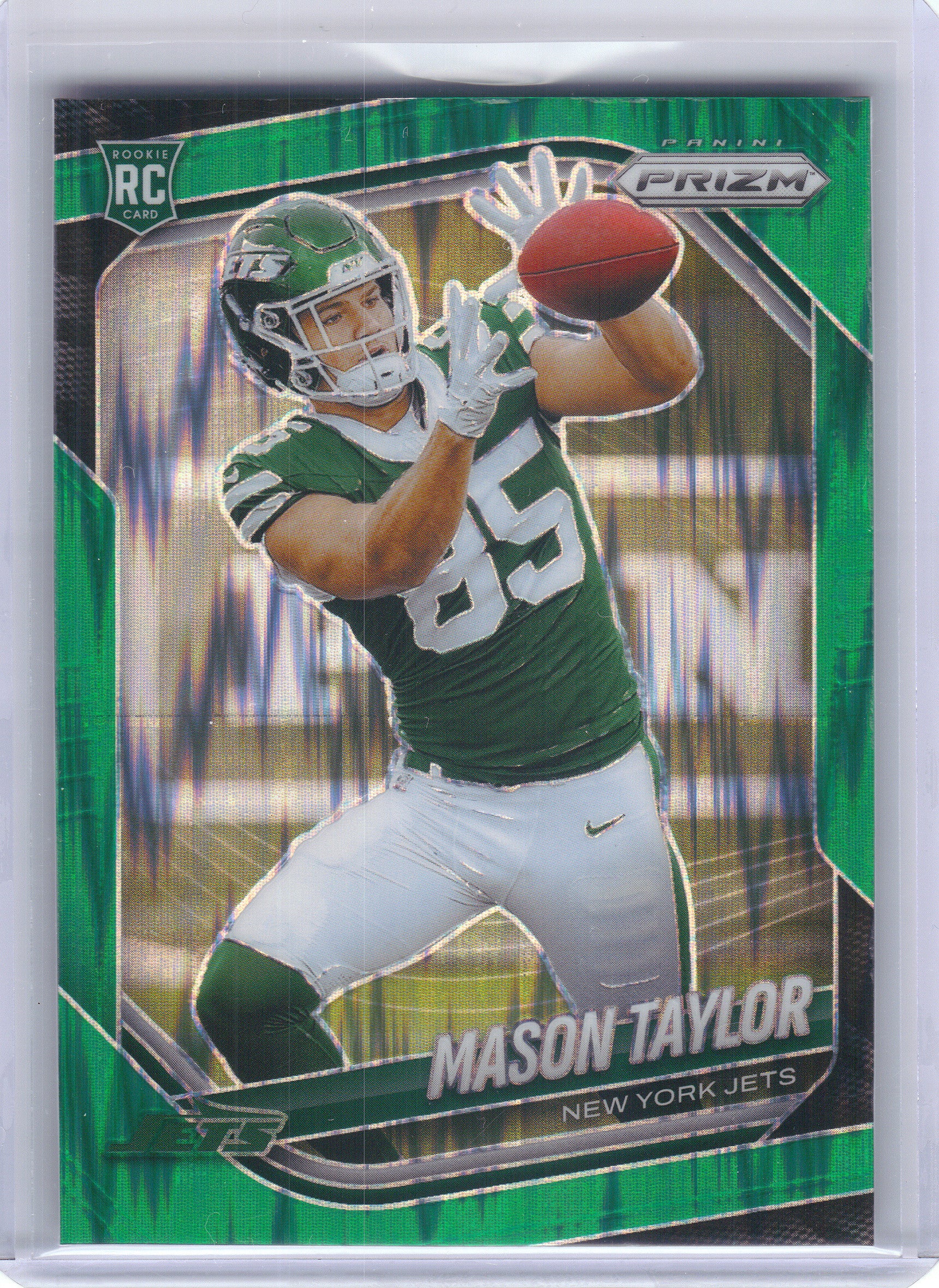 2025 Panini Prizm #329 Mason Taylor Green Flash New York Jets