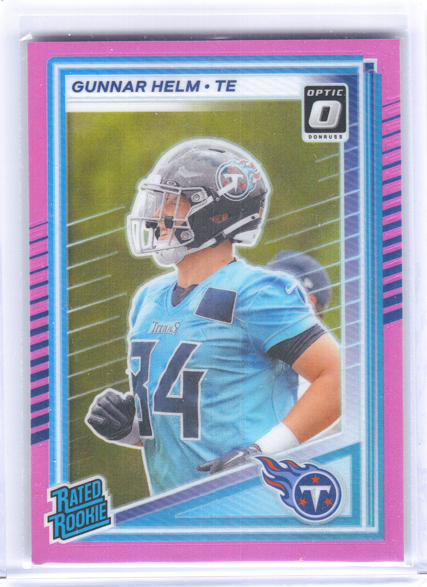 2025 Donruss Optic #294 Gunnar Helm Pink Tennessee Titans RC
