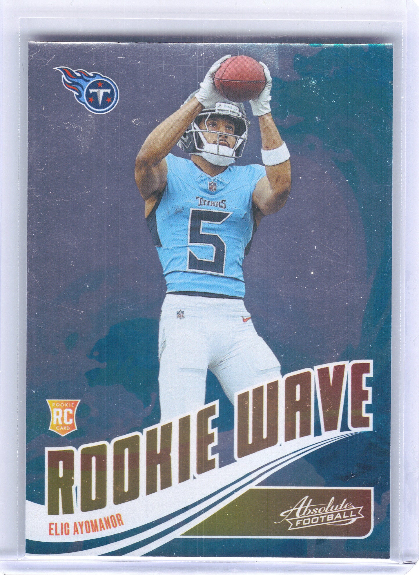 2025 Panini Absolute #RW-EAR Elic Ayomanor Rookie Wave Tennessee Titans
