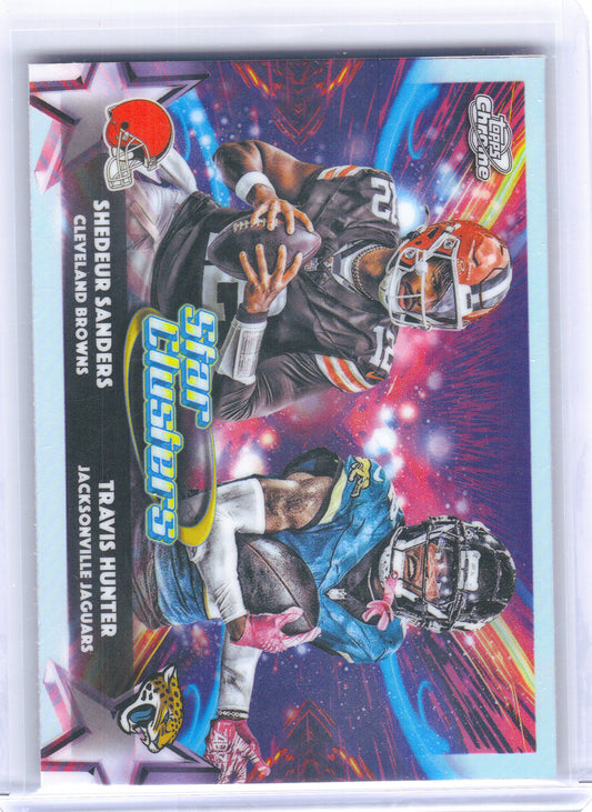 2025 Topps Chrome Cosmic #SC-2 Travis Hunter / Shedeur Sanders Star Clusters