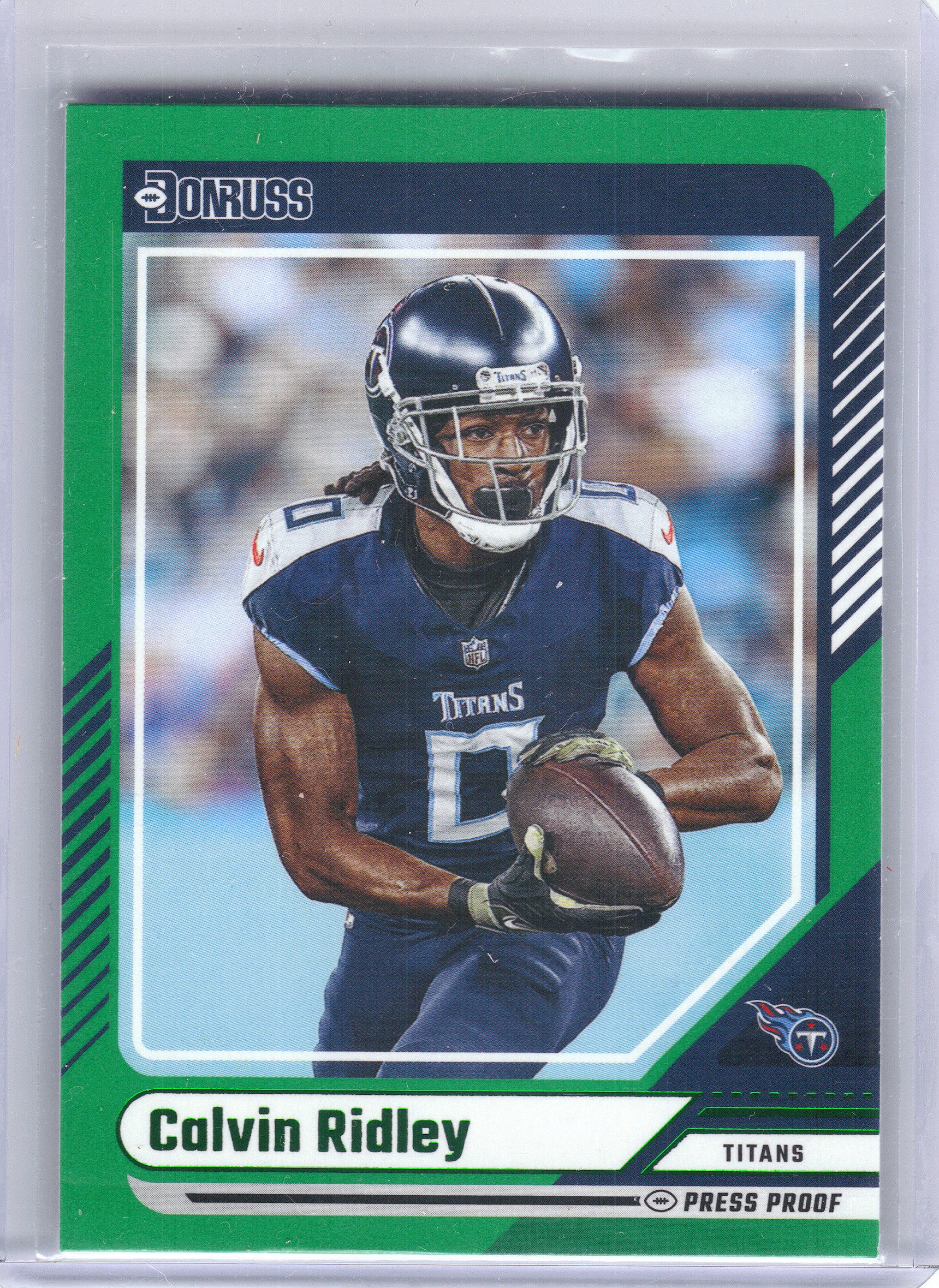 2024 Donruss #7 Calvin Ridley Press Proof Green Tennessee Titans