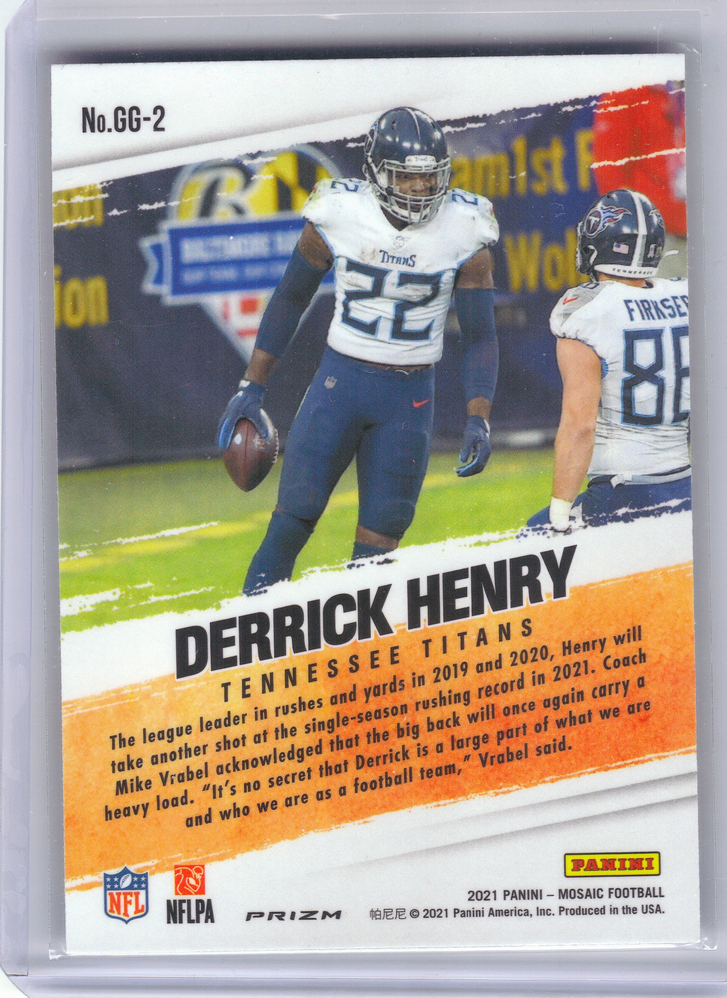 2021 Panini Mosaic #GG-2 Derrick Henry Got Game? Mosaic Tennessee Titans