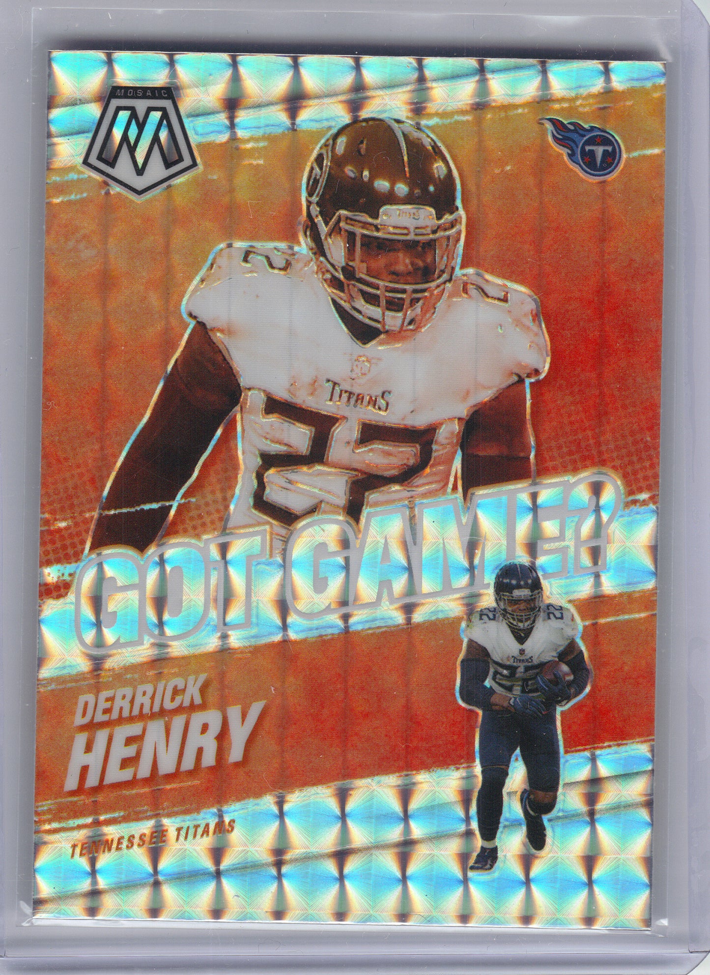 2021 Panini Mosaic #GG-2 Derrick Henry Got Game? Mosaic Tennessee Titans