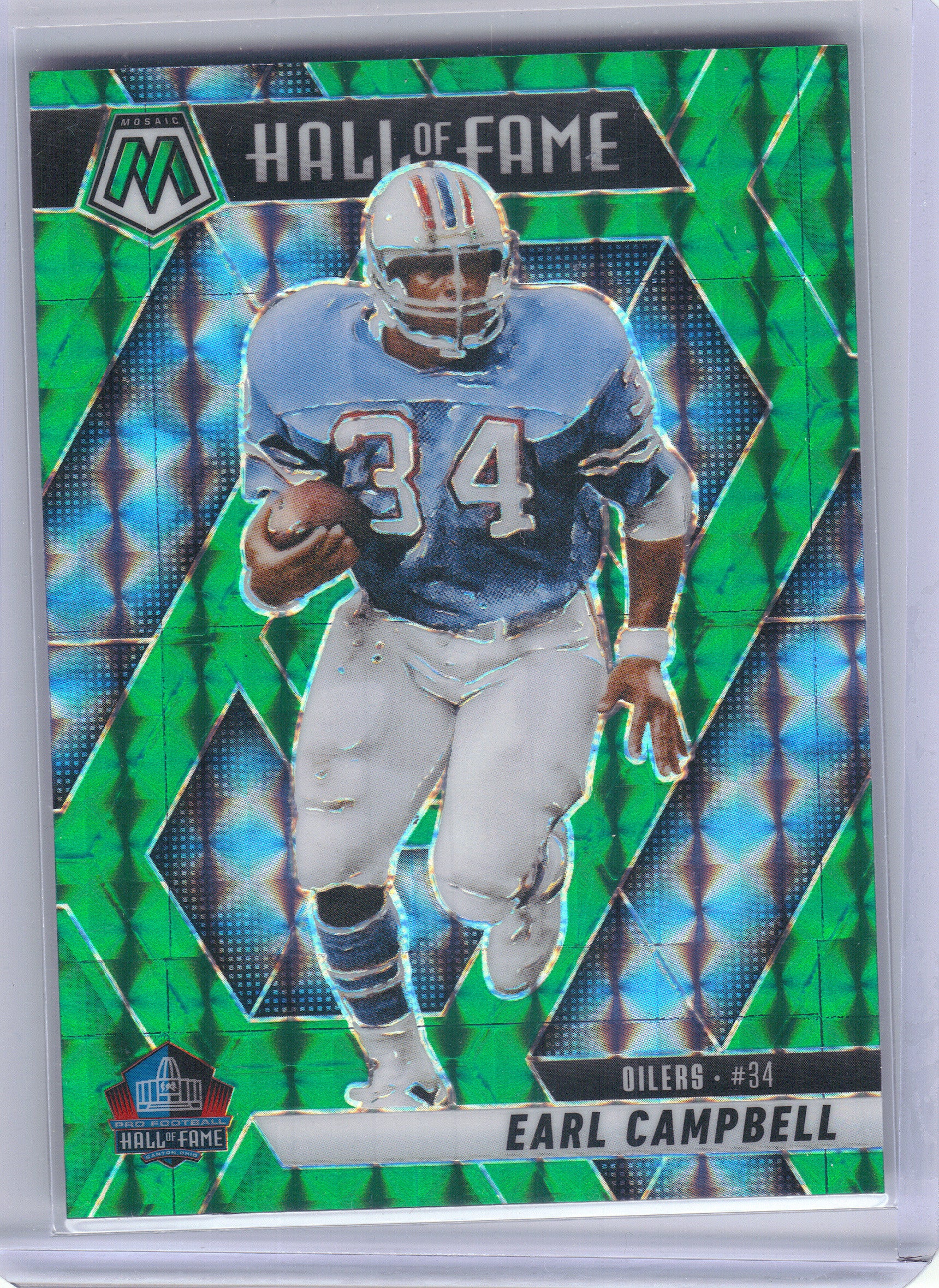 2025 Panini Mosaic #294 Earl Campbell Mosaic Green Houston Oilers