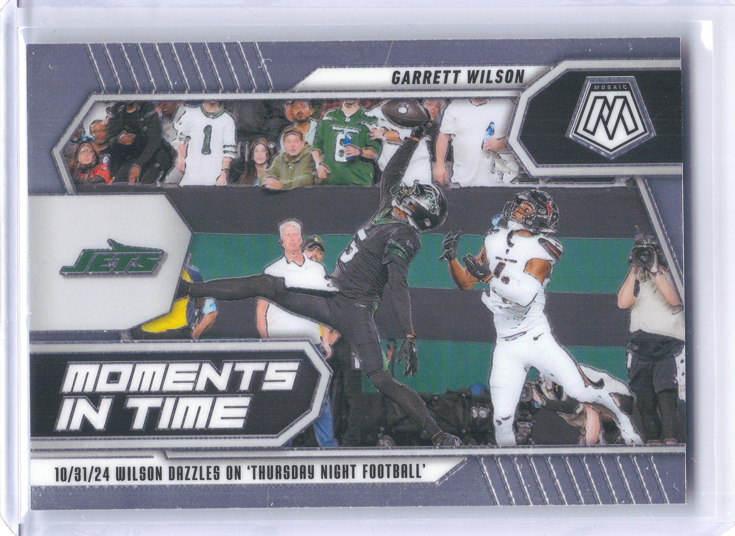 2025 Panini Mosaic #3 Garrett Wilson Moments In Time Mosaic New York Jets