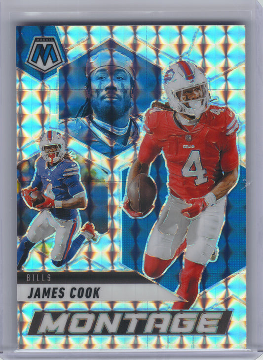 2025 Panini Mosaic #25 James Cook Montage Mosaic Buffalo Bills